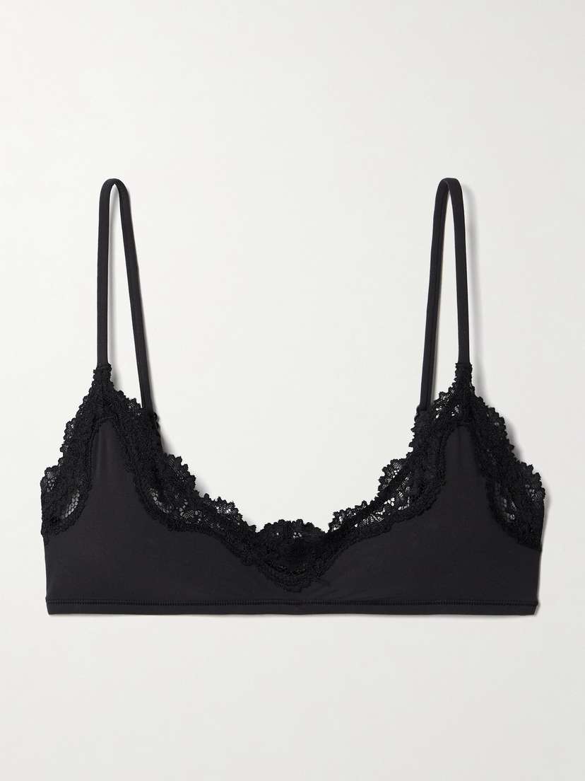 Skims Fits Everybody Lace Bralette - Onyx