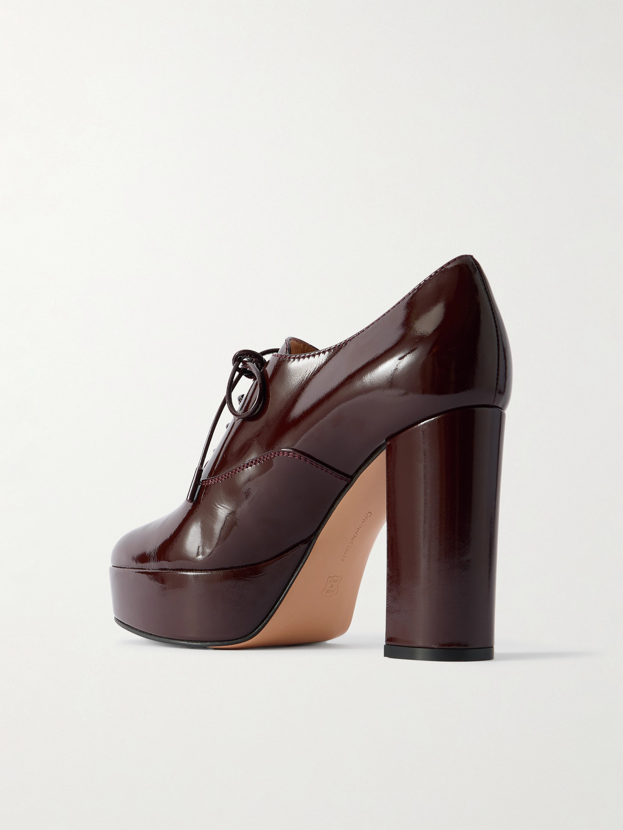 Gianvito Rossi 70 Patent-leather Platform Oxford Pumps