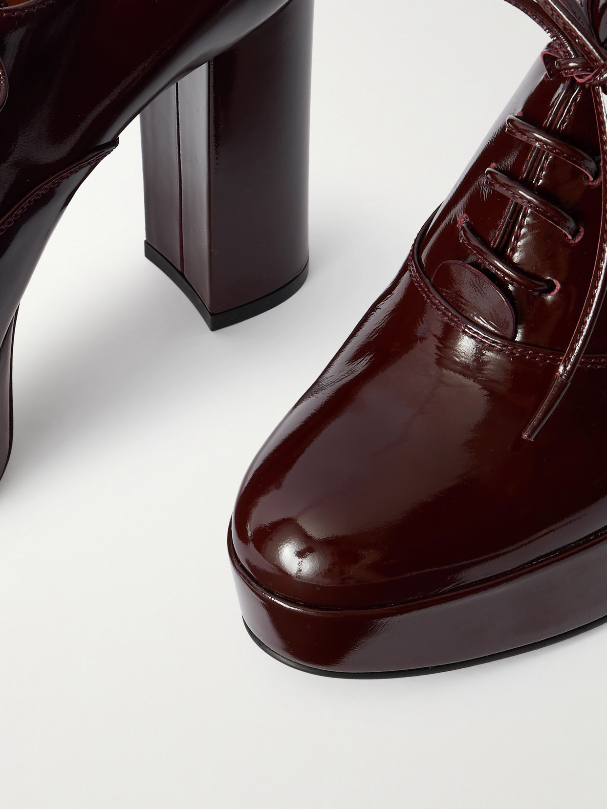 Gianvito Rossi 70 Patent-leather Platform Oxford Pumps