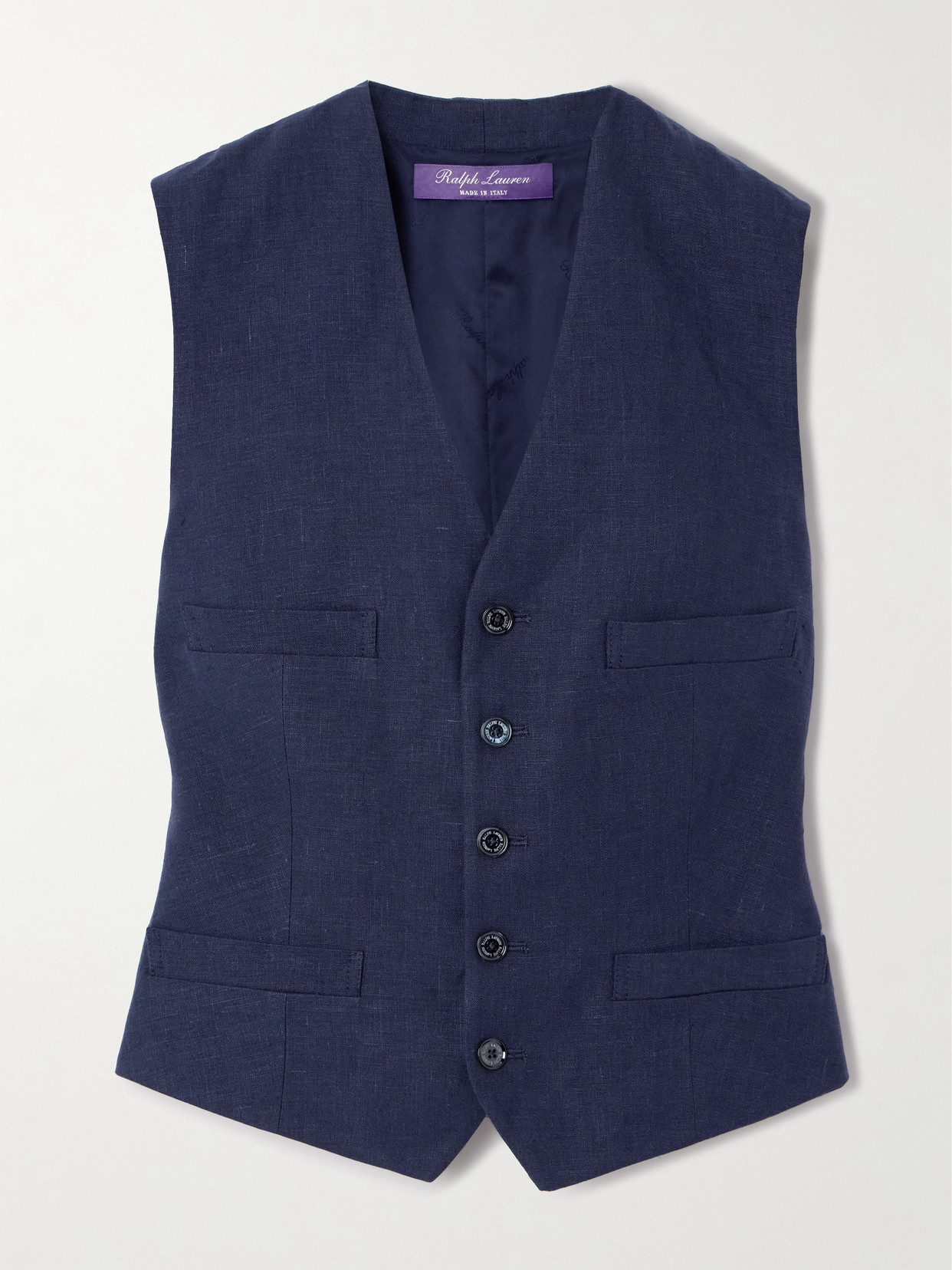 Ralph Lauren Jaiden Linen Vest In Blue
