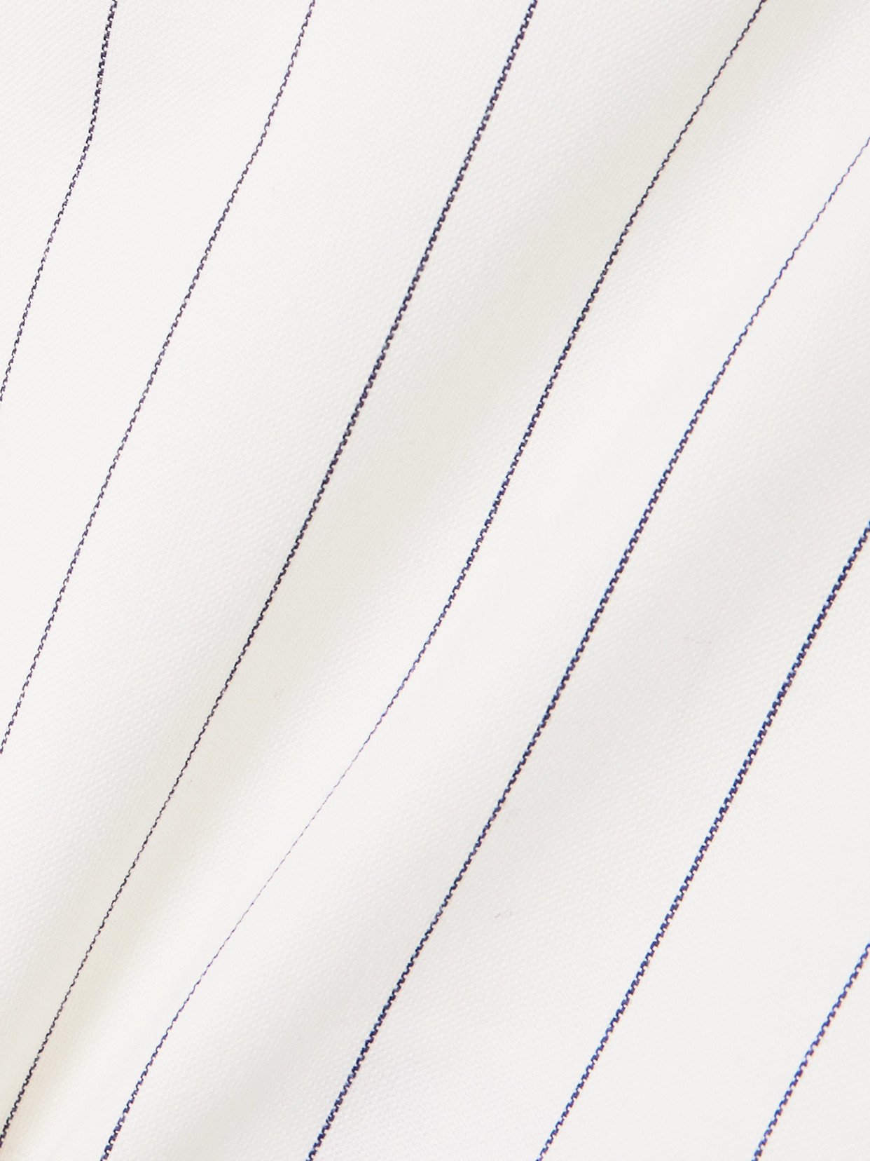 Shop Ralph Lauren Neeva Pinstriped Cotton, Linen And Wool-blend Flared Pants In Cream