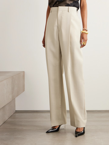 Wardrobe.NYC Pleated wool wide-leg pants