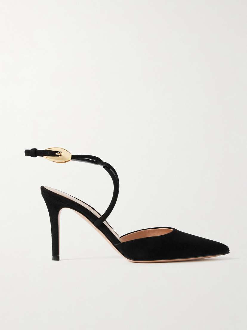 Gianvito Rossi Jungle Mamba 85 Suede Pumps
