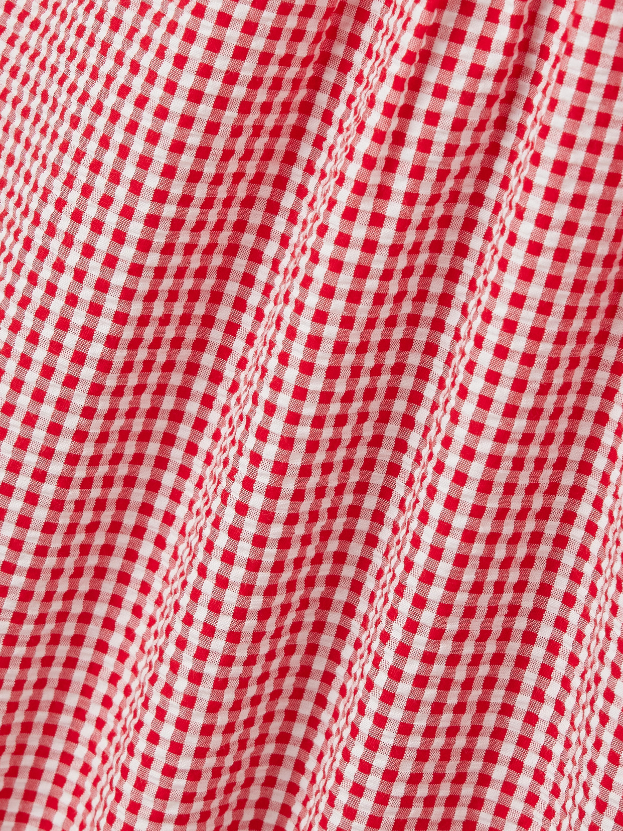 Doen Belline Bow-detailed Gingham Recycled-seersucker Midi Dress In Pink