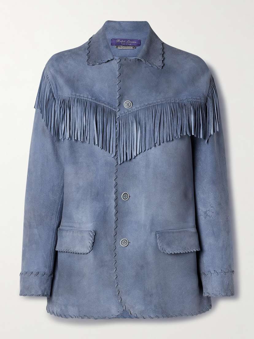 Ralph Lauren Collection Rennie Fringed Nubuck Jacket