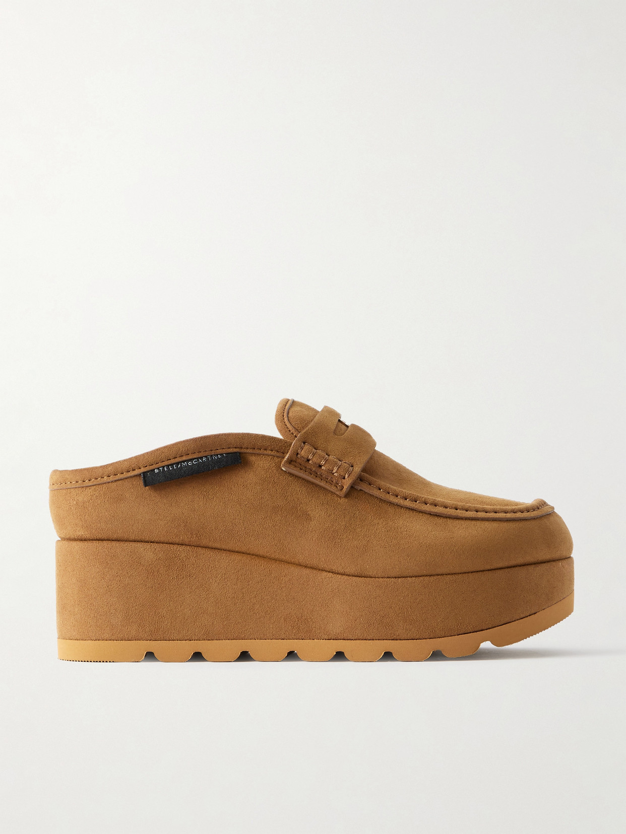 Stella Mccartney Sneak-elyse Slip-on Platform Mules In Brown