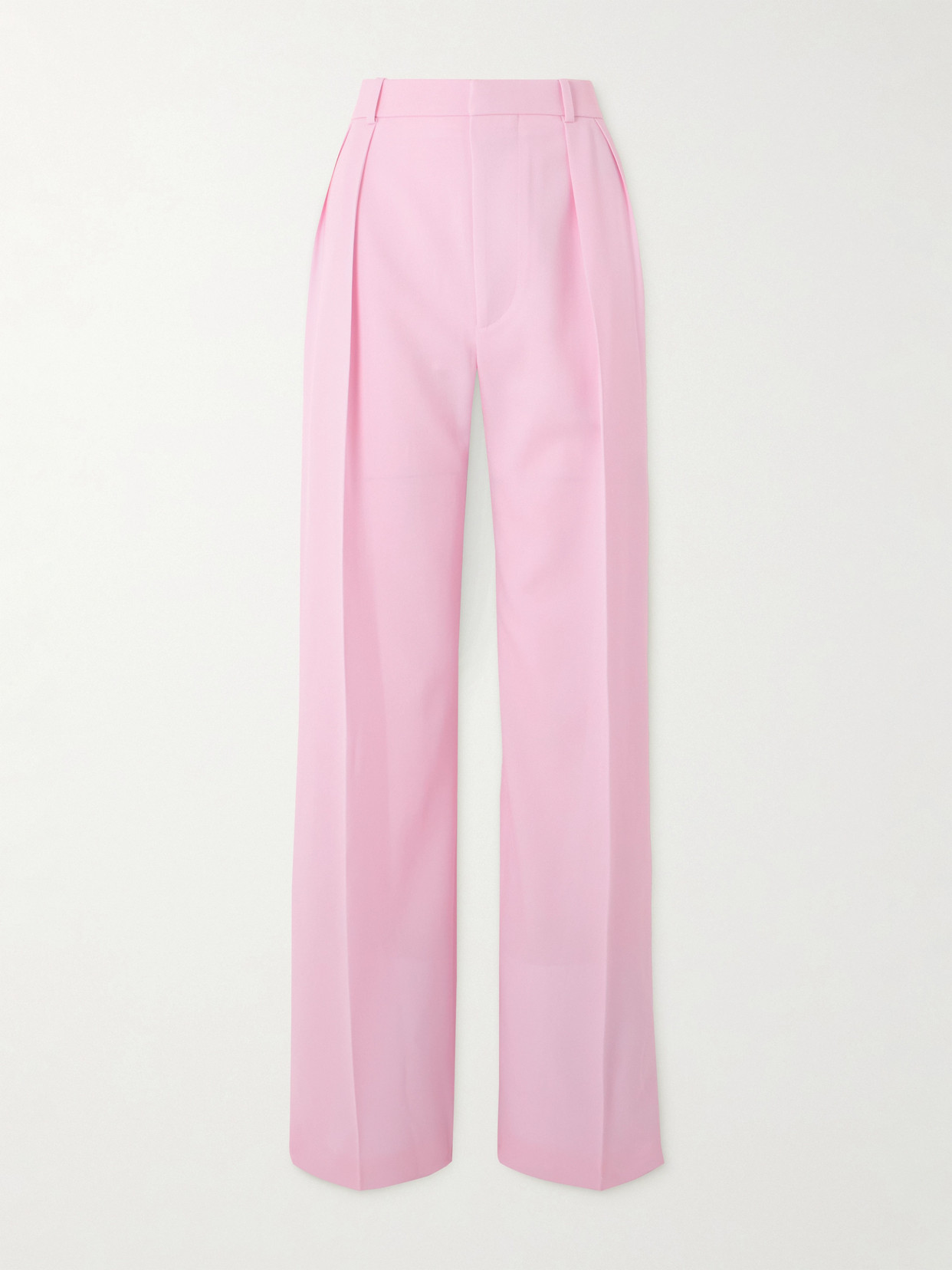 Wardrobe.nyc Pleated Grain De Poudre Wool Wide-leg Pants