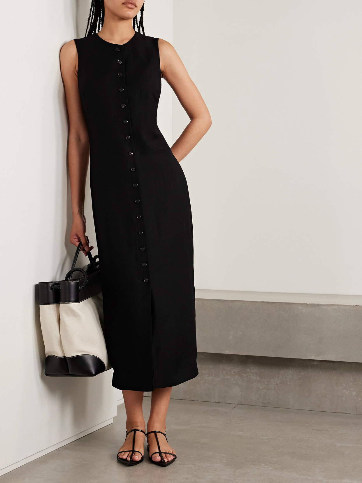Citizen Of Humanity + Argent Twill Midi Dress