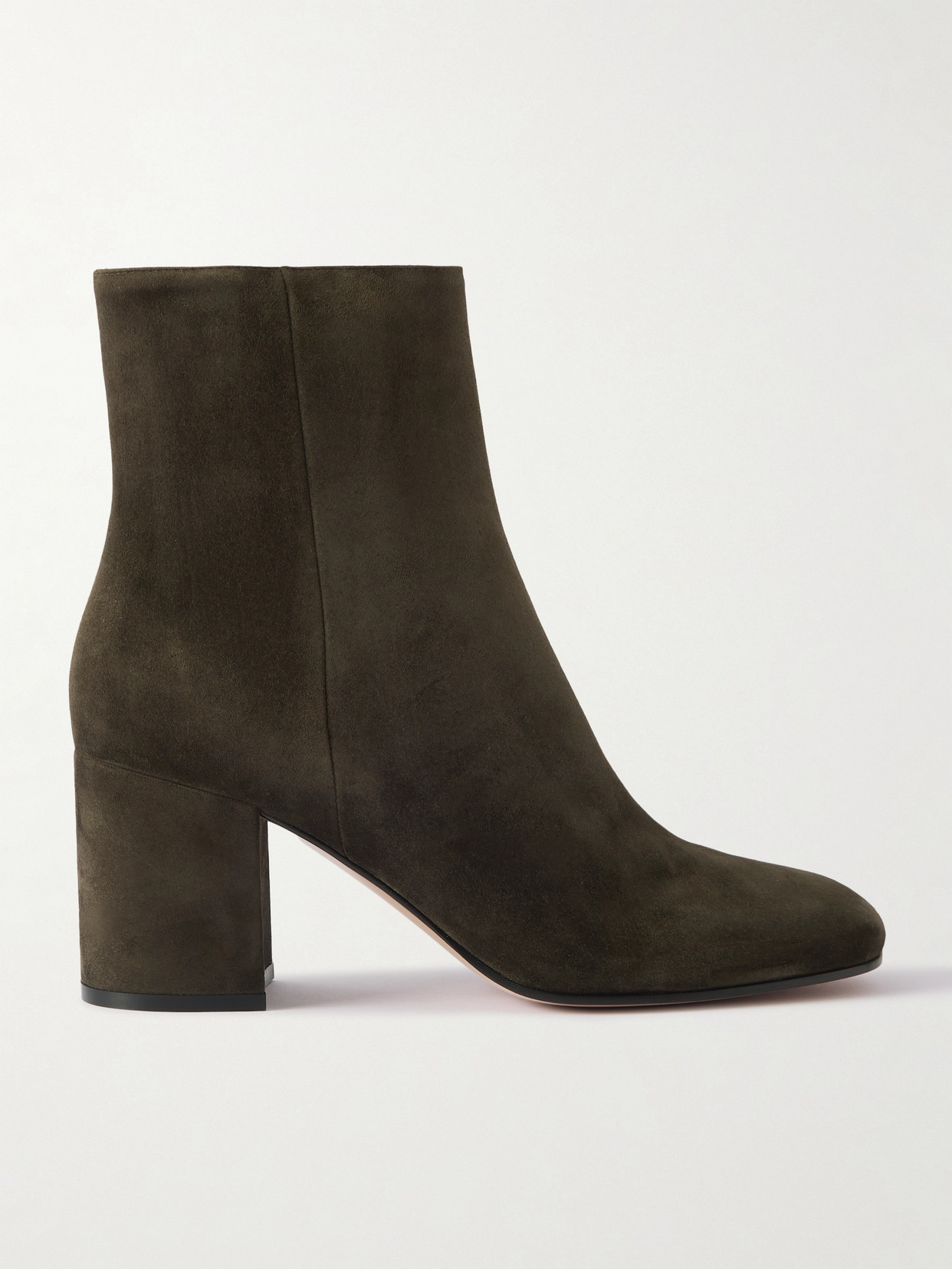 Gianvito Rossi Joelle 70 Suede Ankle Boots In Green