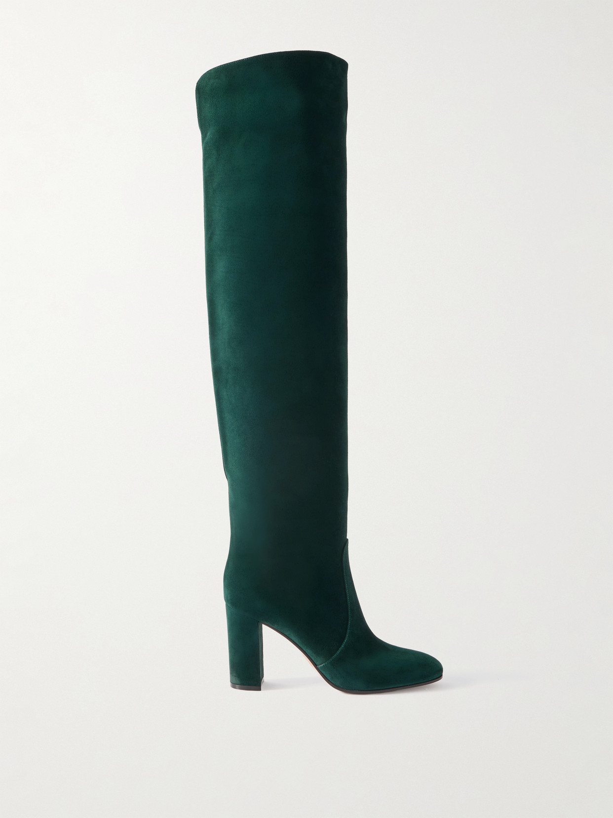 Gianvito Rossi 85 Over-the-knee Suede Boots In Green