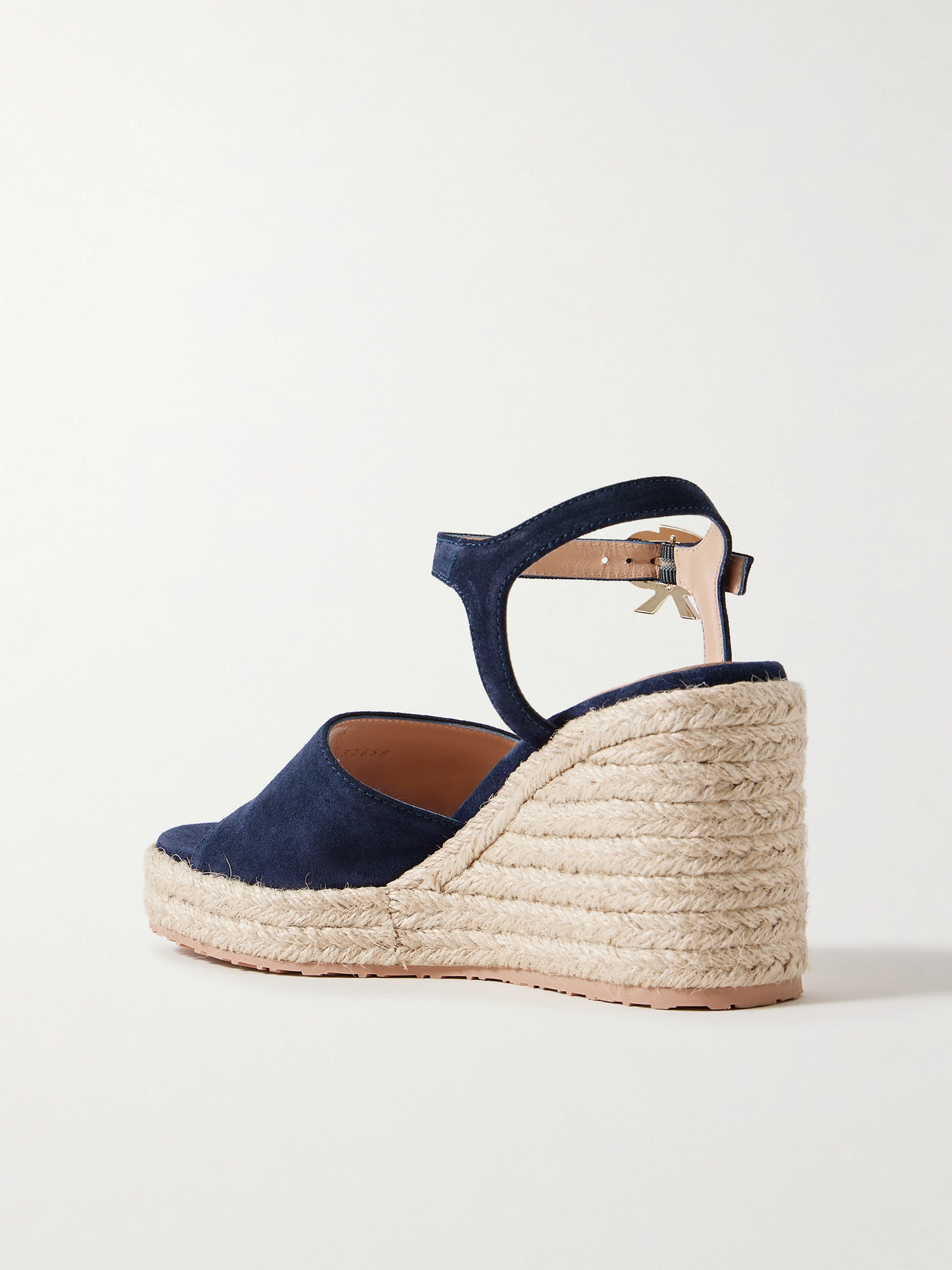 Gianvito Rossi 90 Suede Espadrille Wedge Sandals