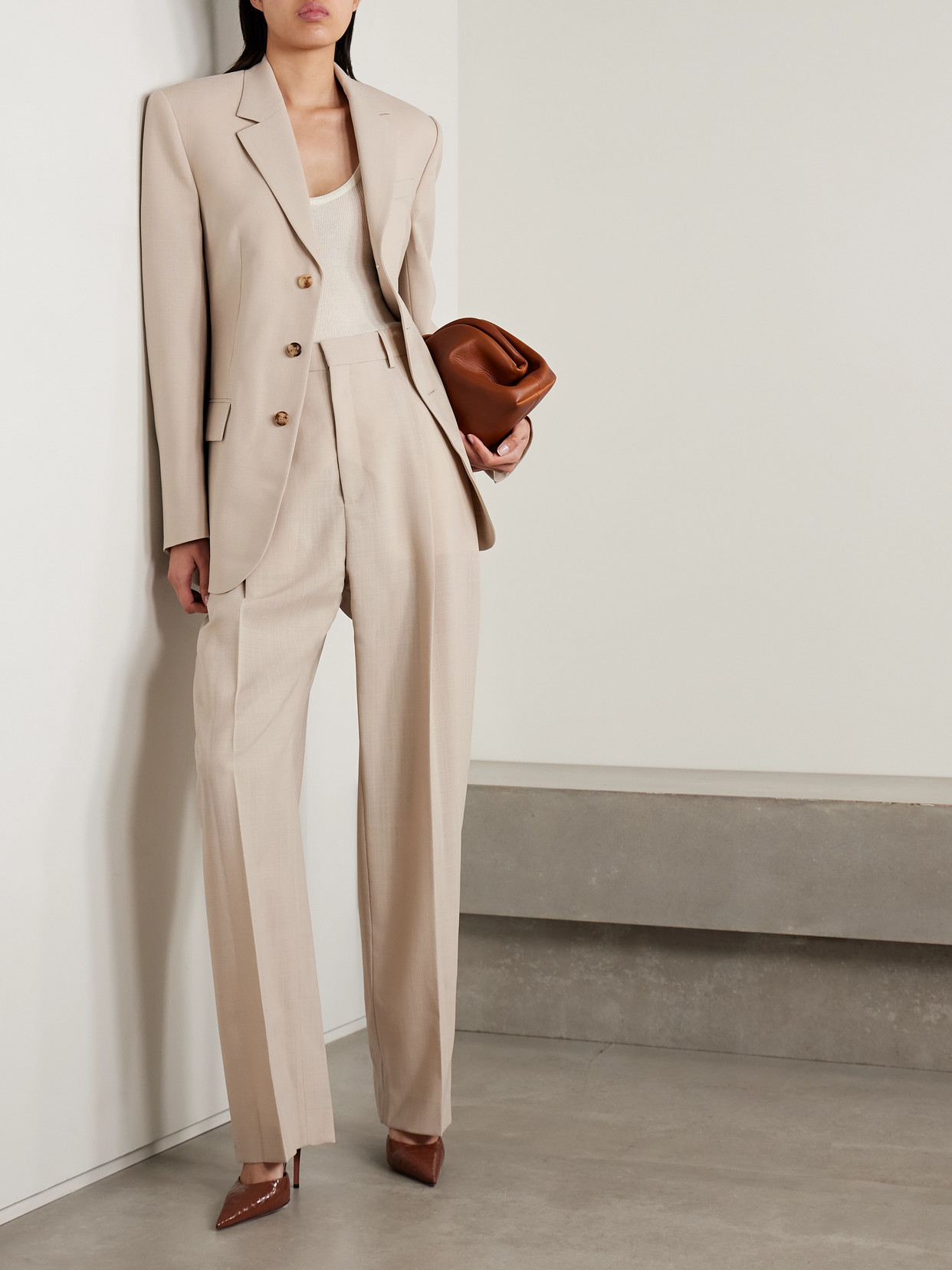 WARDROBE.NYC WOOL-CREPE BLAZER 