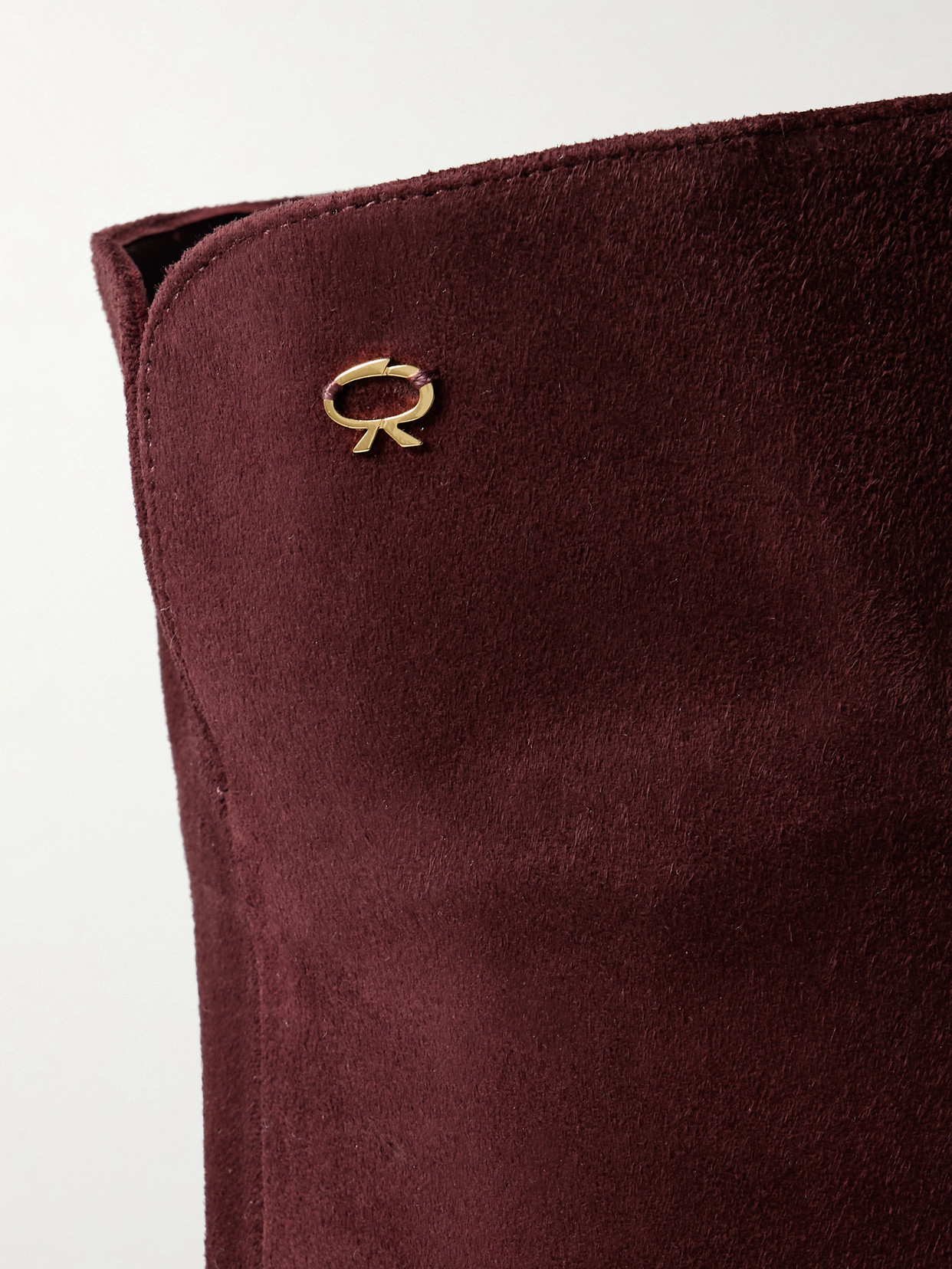 Gianvito Rossi 85 Suede Over-the-knee Boots In Burgundy