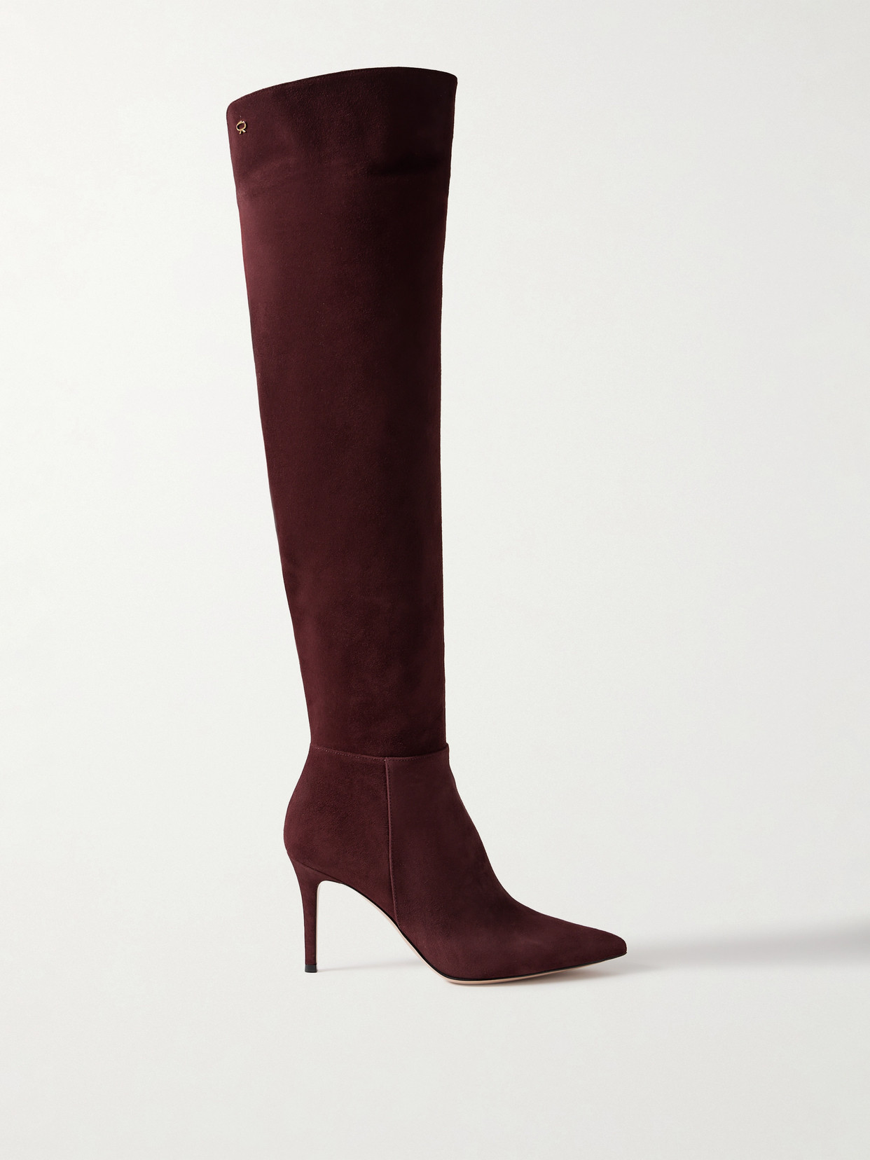 Gianvito Rossi 85 Suede Over-the-knee Boots In Burgundy