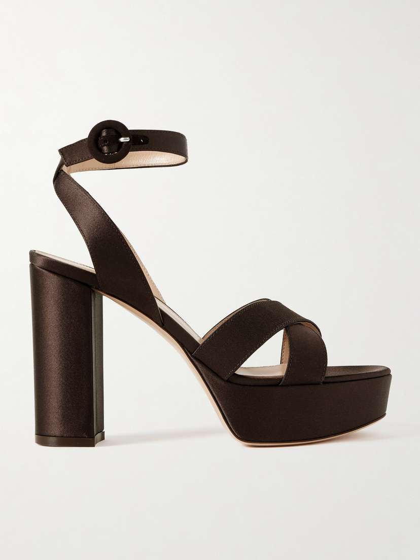 Gianvito Rossi Sabrina 70 Satin Platform Sandals