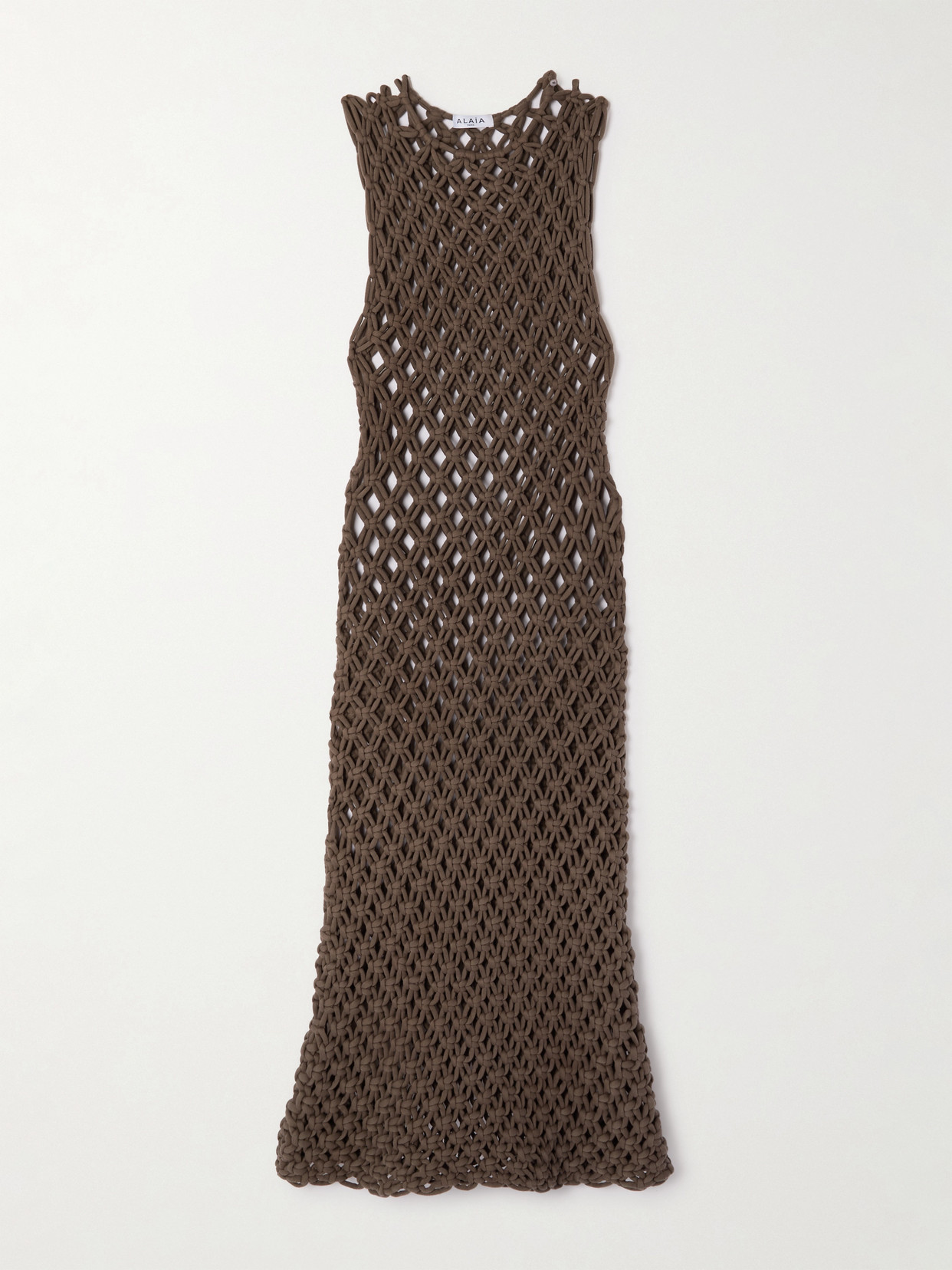 Alaïa Macramé Cotton-blend Midi Dress