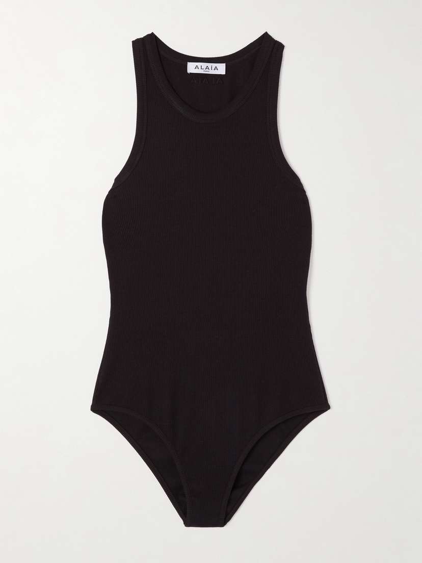 Alaïa Ribbed-knit Bodysuit