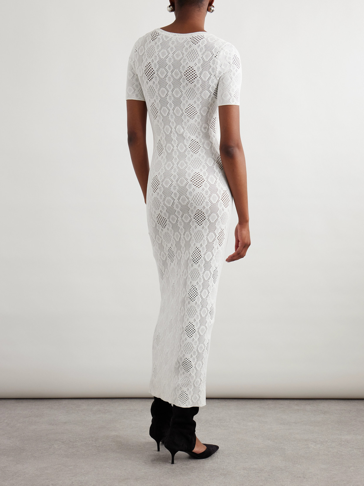 Alaïa Open-knit Midi Dress