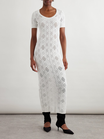 Alaïa Open-knit midi dress