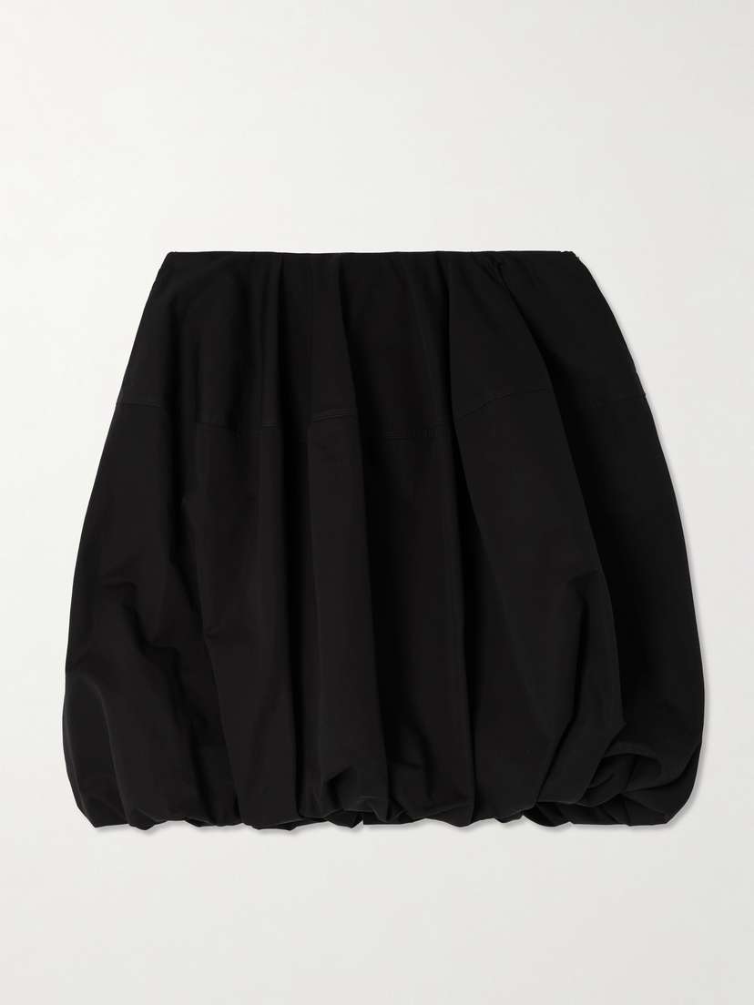 Alaïa Gathered Cotton-poplin Mini Skirt