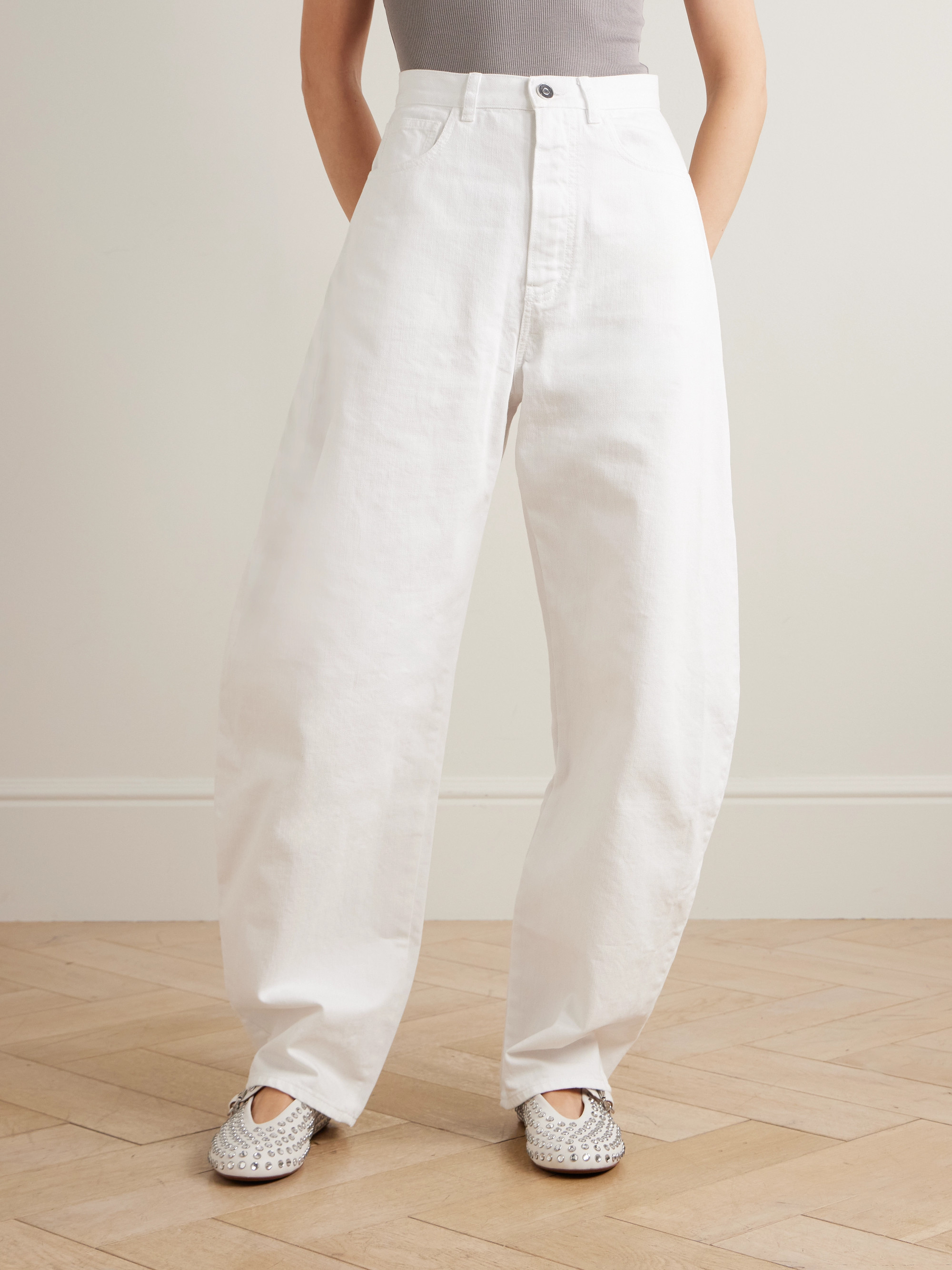 Alaïa Mid-rise barrel-leg jeans