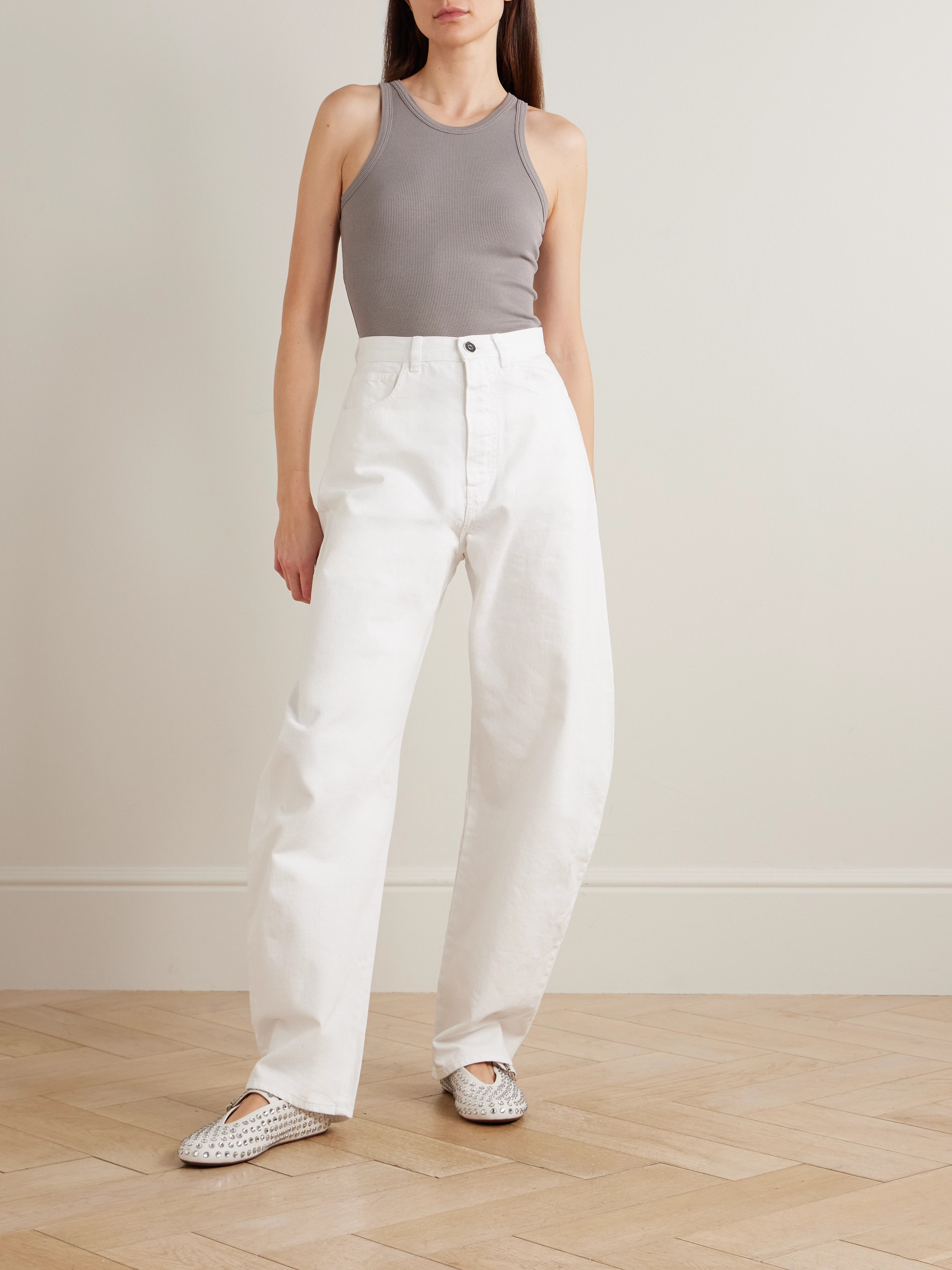 Alaïa Mid-rise barrel-leg jeans