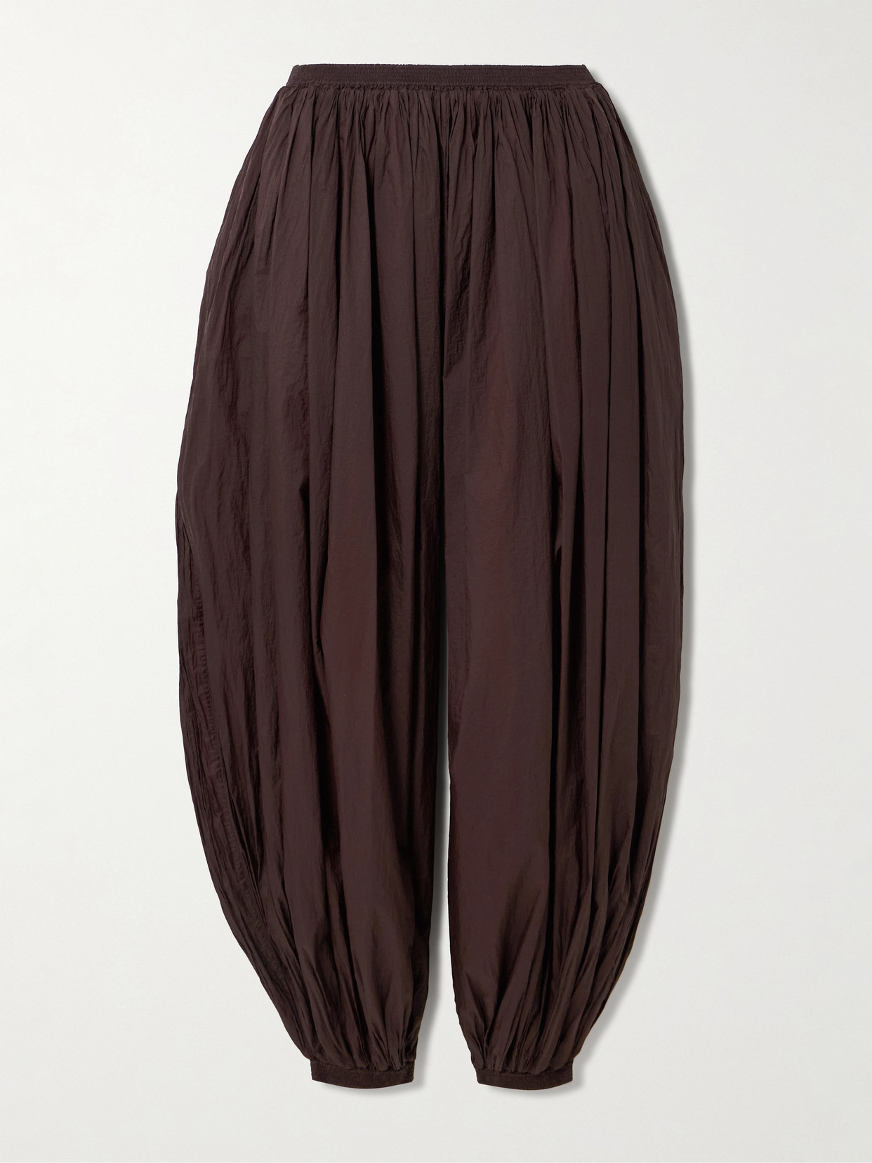 Alaïa Pleated Chiffon Tapered Pants