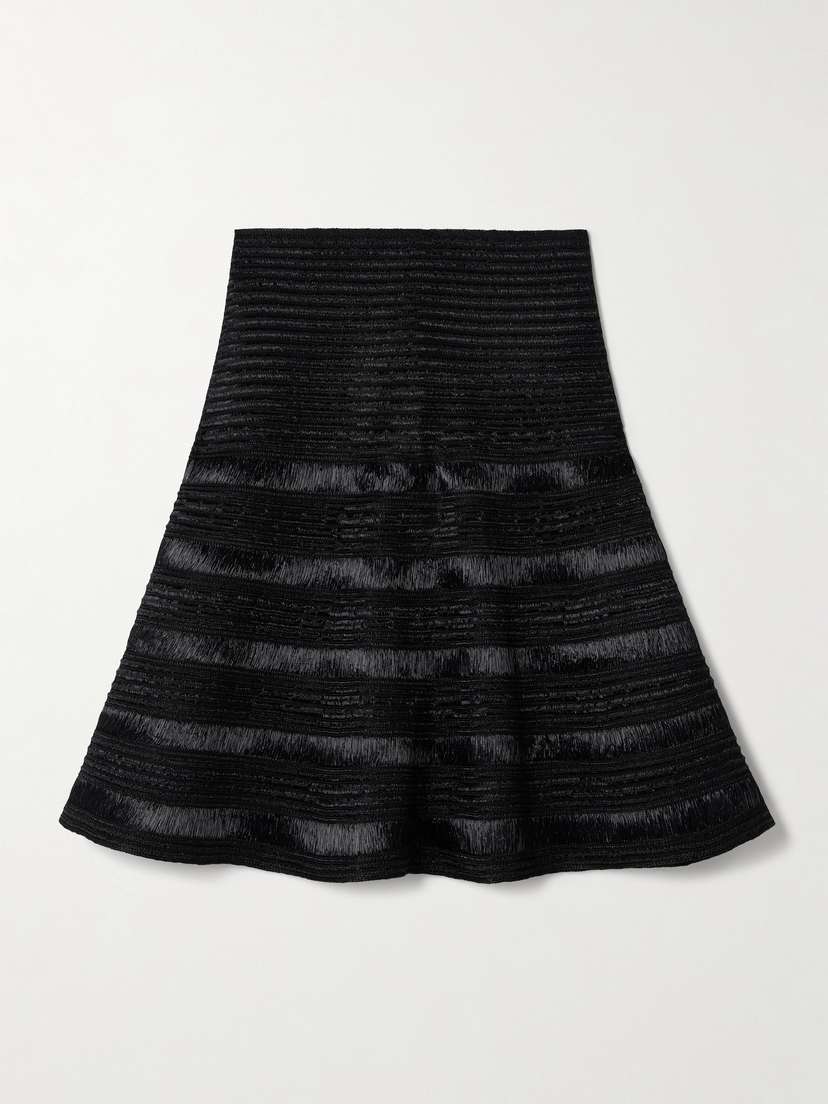 Alaïa Ribbed-knit Mini Skirt