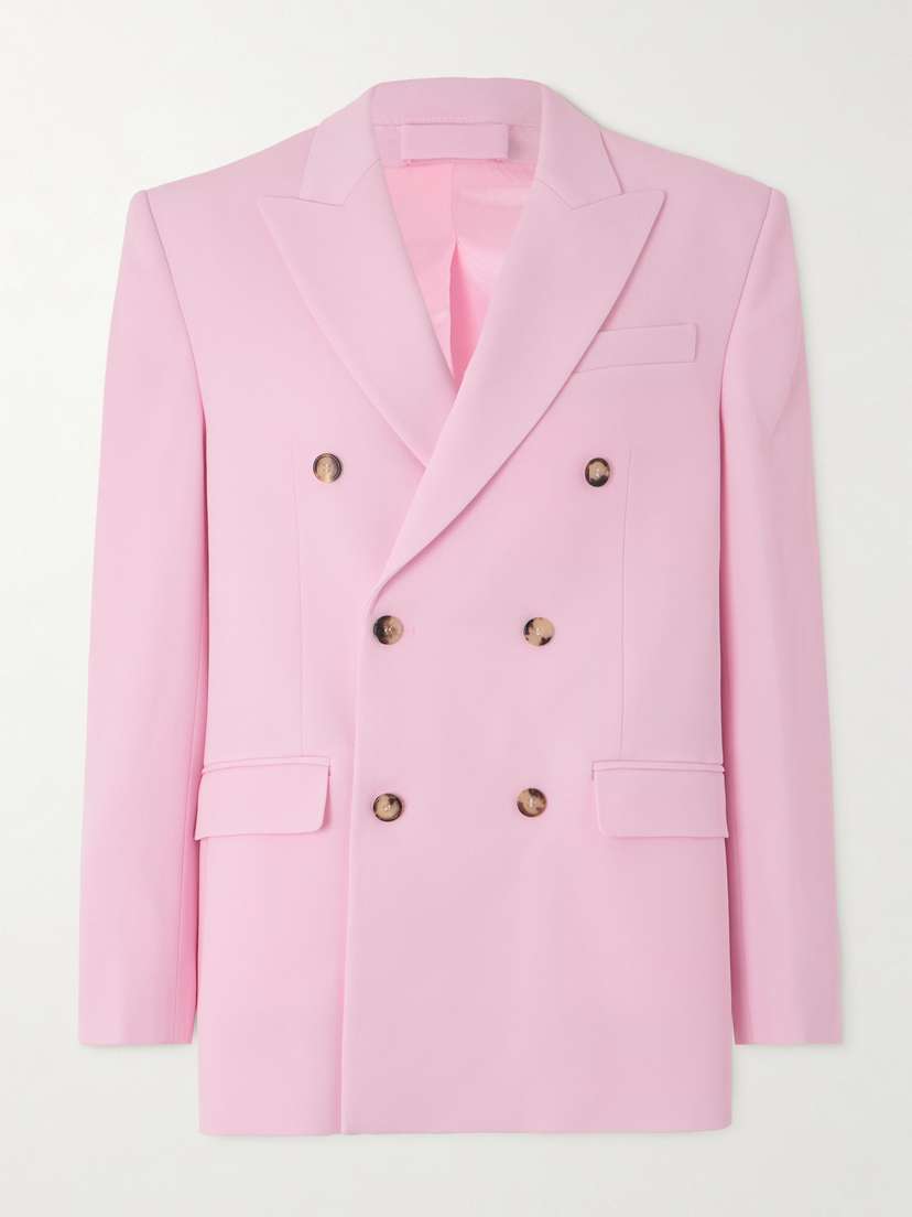 Wardrobe.NYC Oversized Double-breasted Grain De Poudre Wool Blazer