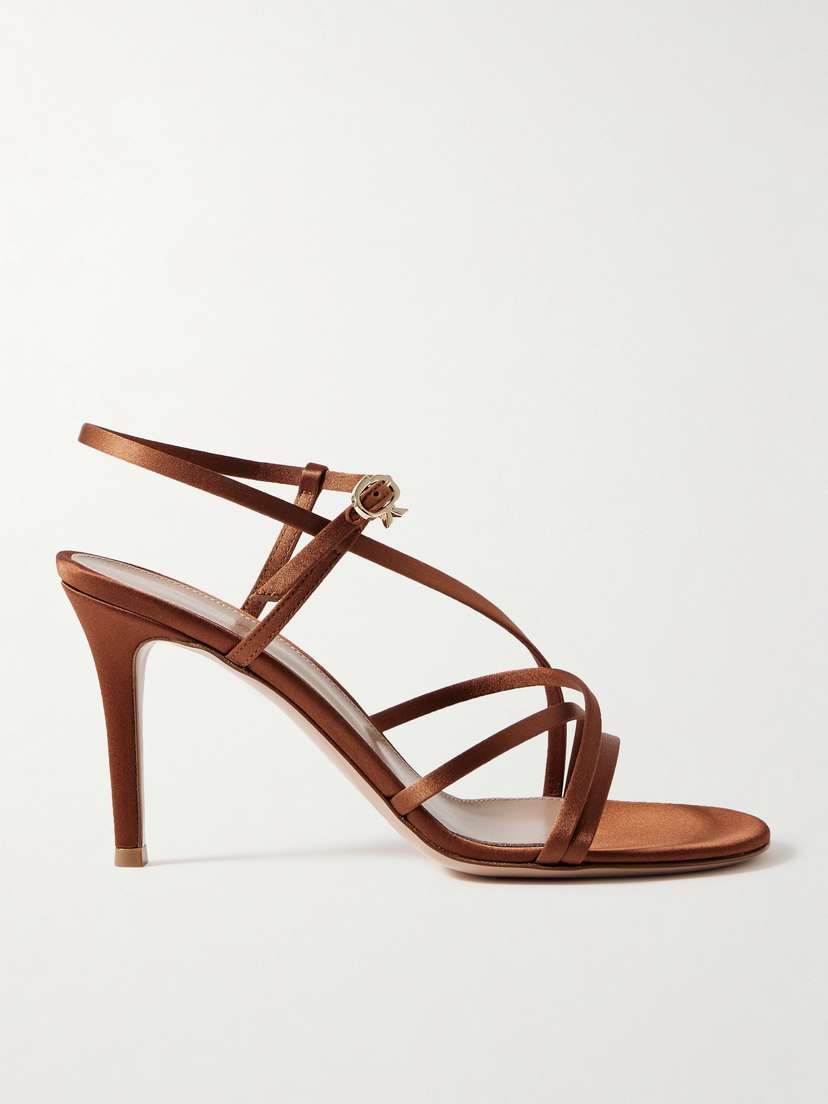 Gianvito Rossi 85 Satin Sandals