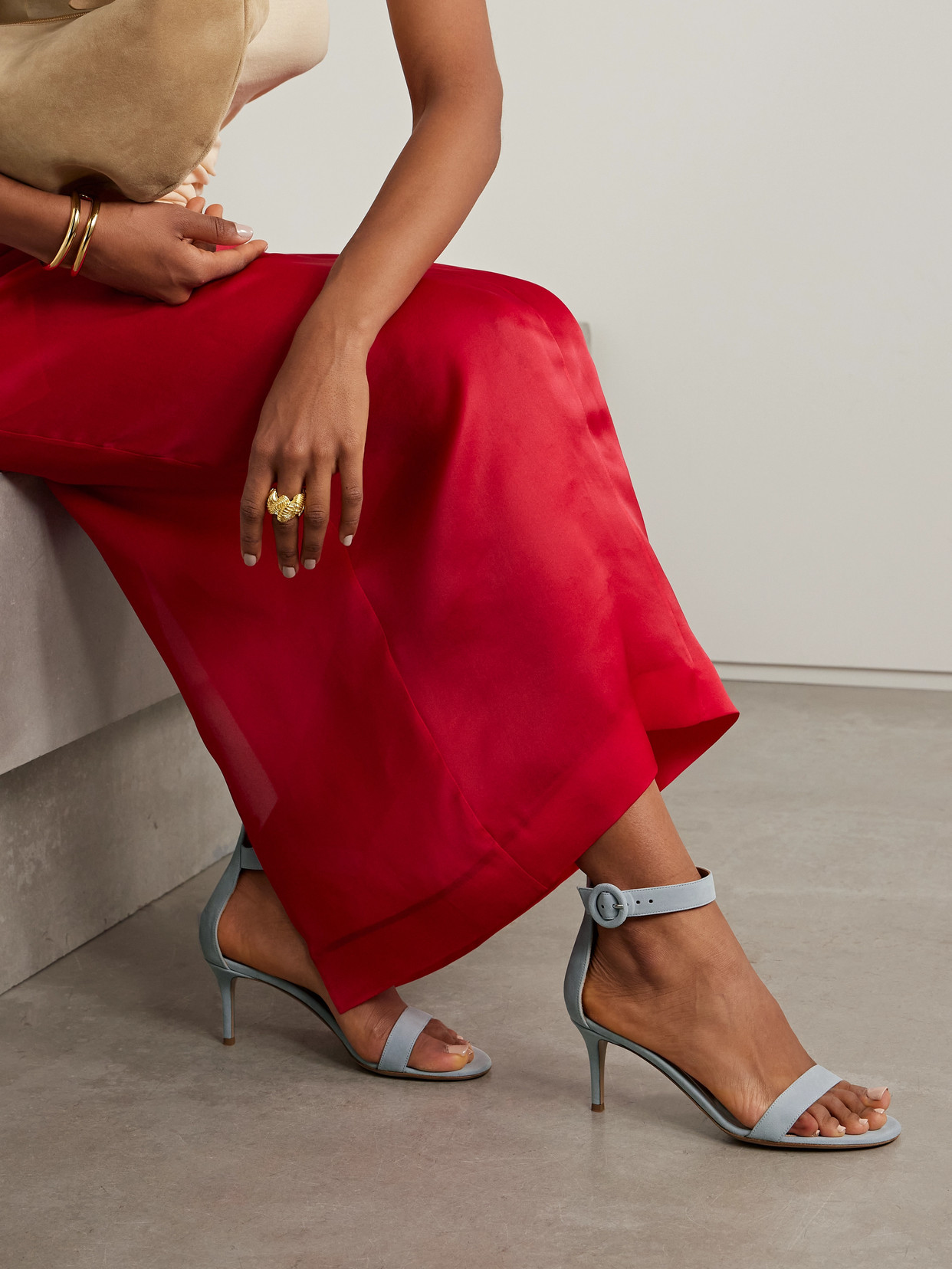 Gianvito Rossi Portofino 70 Suede Sandals