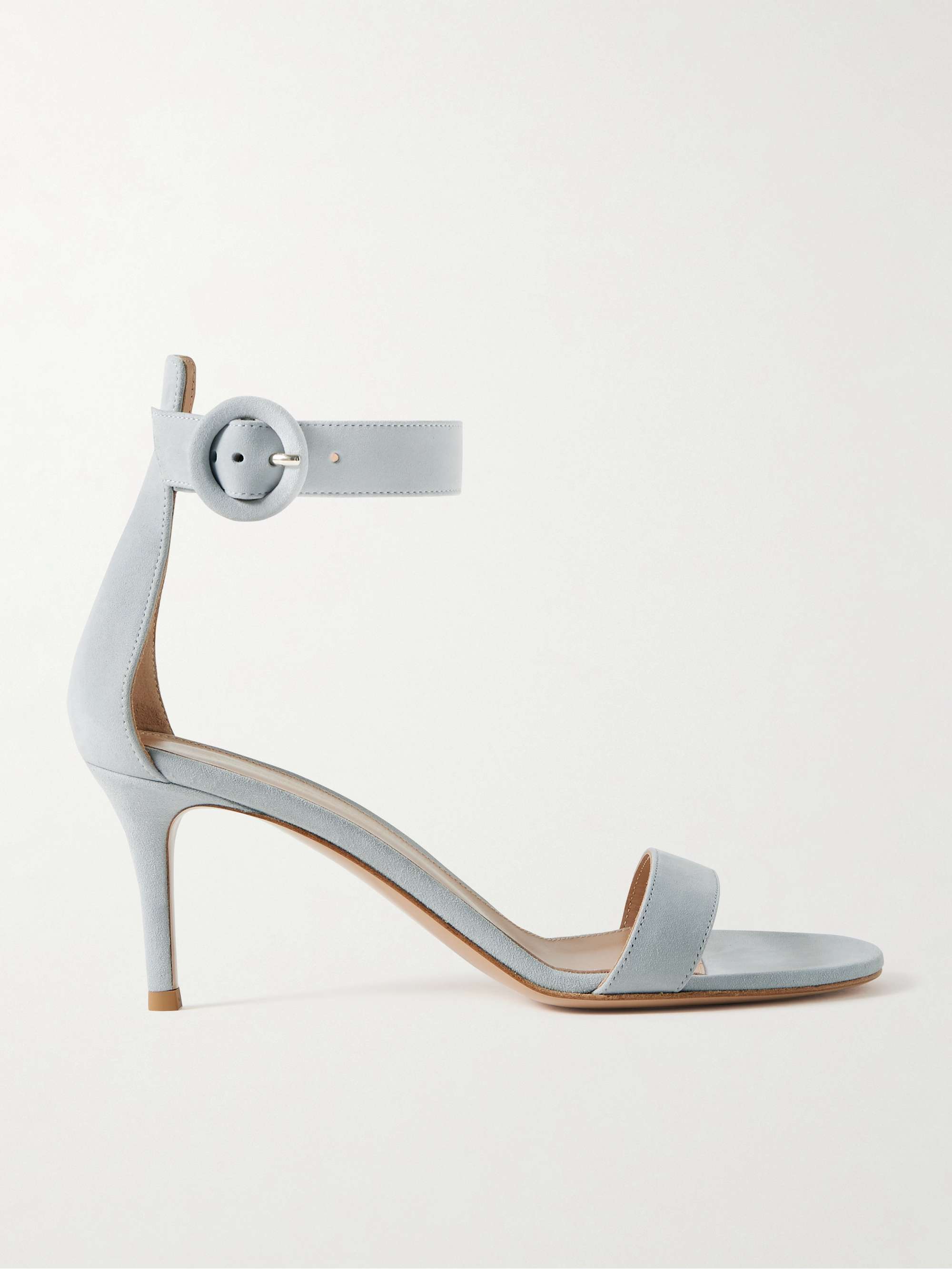 Sky blue Portofino 70 suede sandals | GIANVITO ROSSI | NET-A
