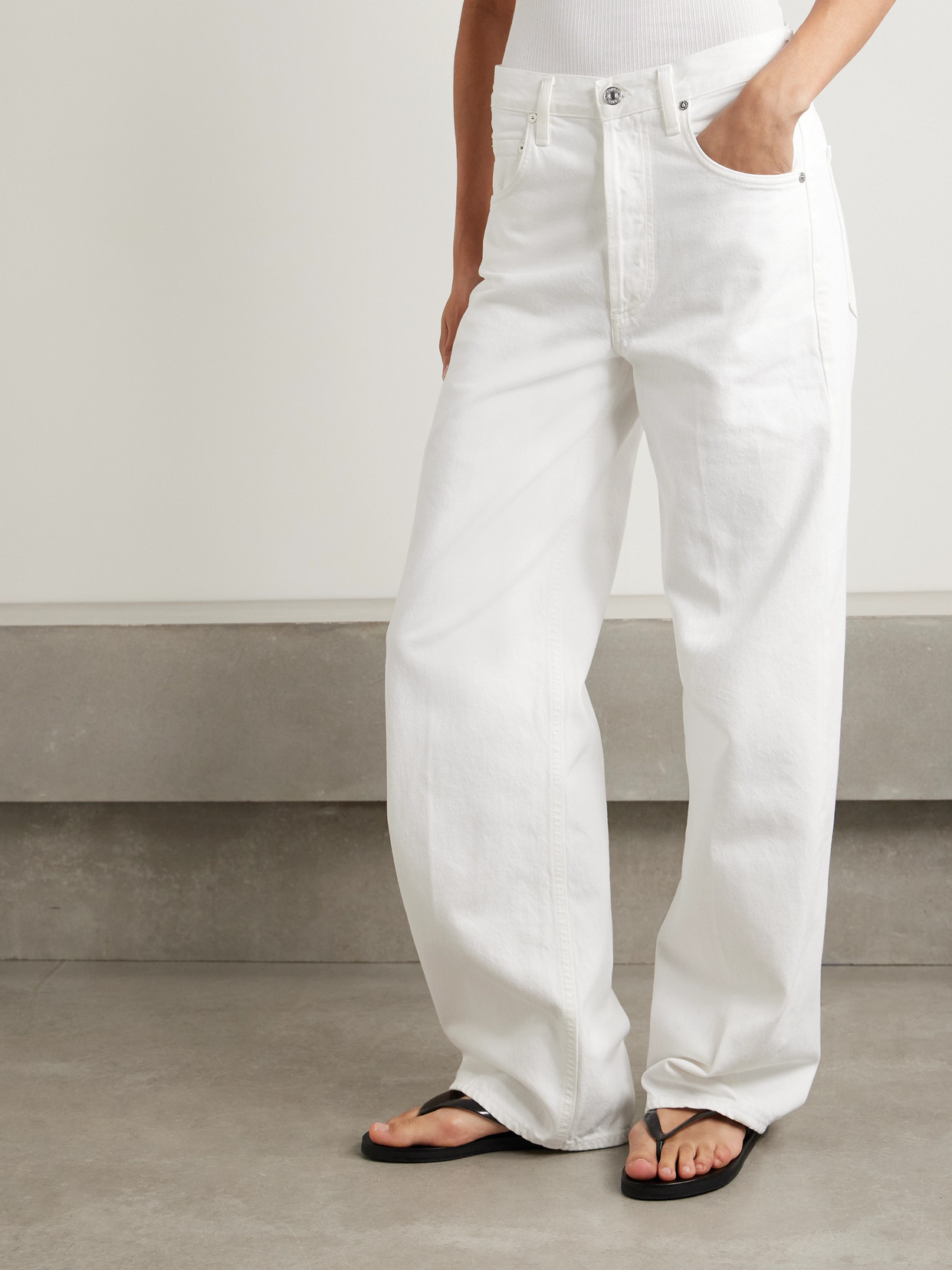 CITIZEN OF HUMANITY + ARGENT AYLA BAGGY HIGH-RISE WIDE-LEG JEANS