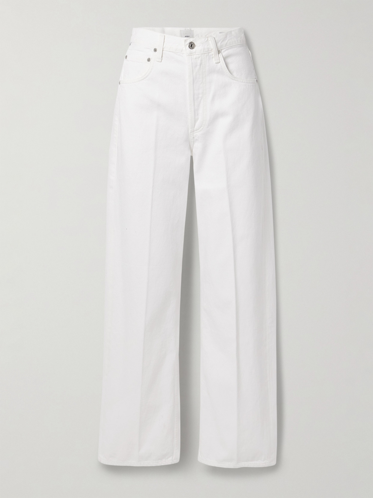 Citizens Of Humanity Ayla Baggy High-rise Wide-leg Jeans In White