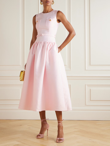 self-portrait Taffeta midi dress