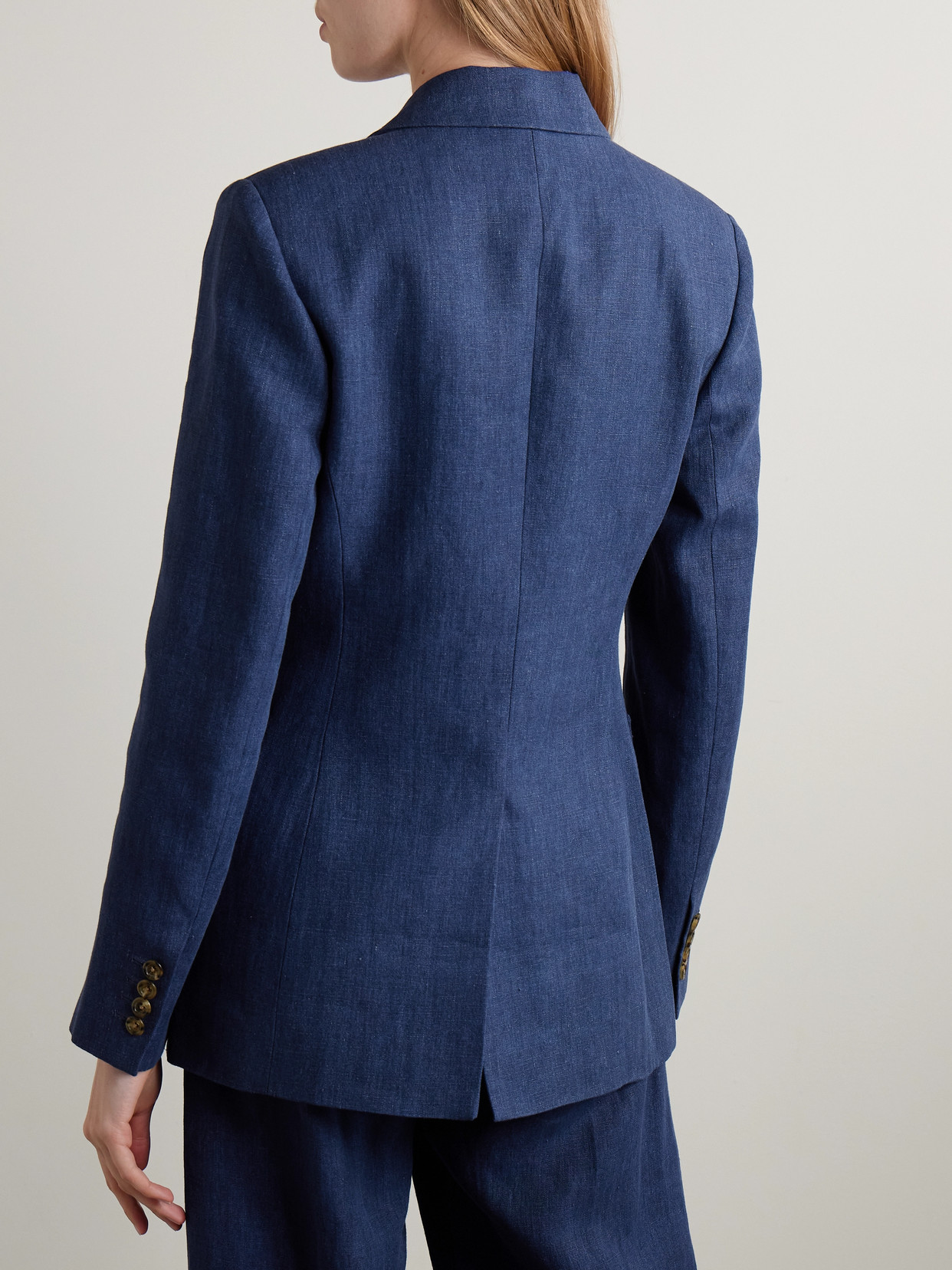 Citizen Of Humanity + Argent Chelsea Double-breasted Linen Blazer