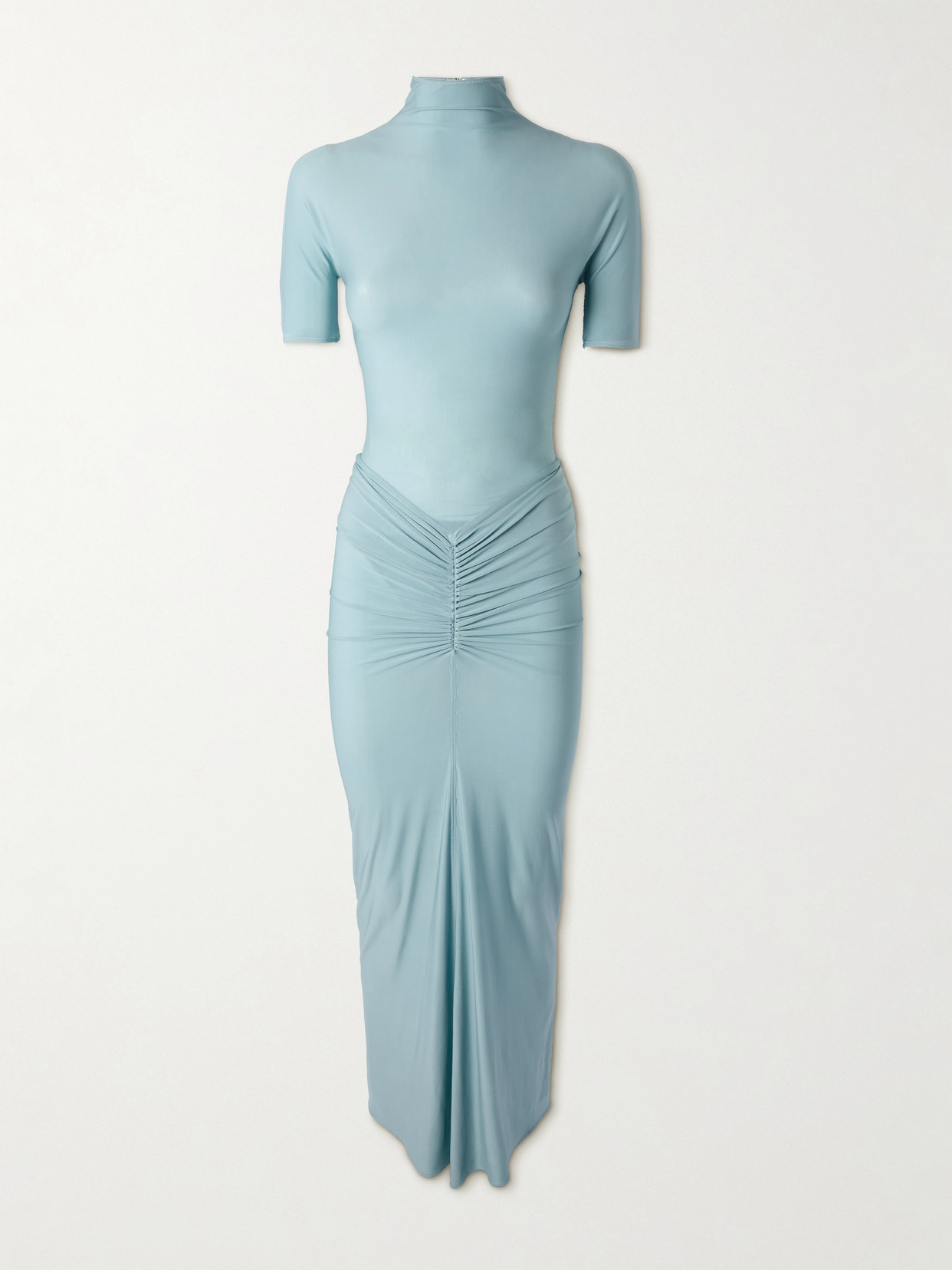 Alaïa Ruched Stretch-jersey Midi Dress
