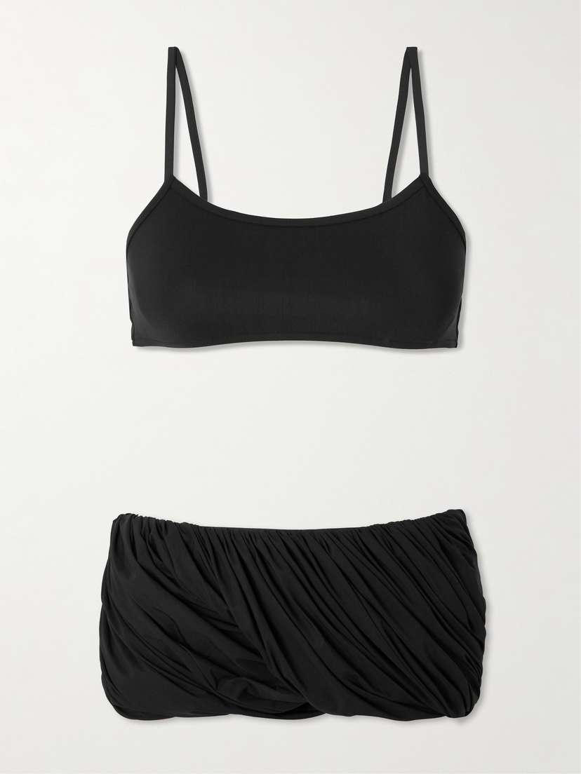 Alaïa Twisted Ruched Bikini