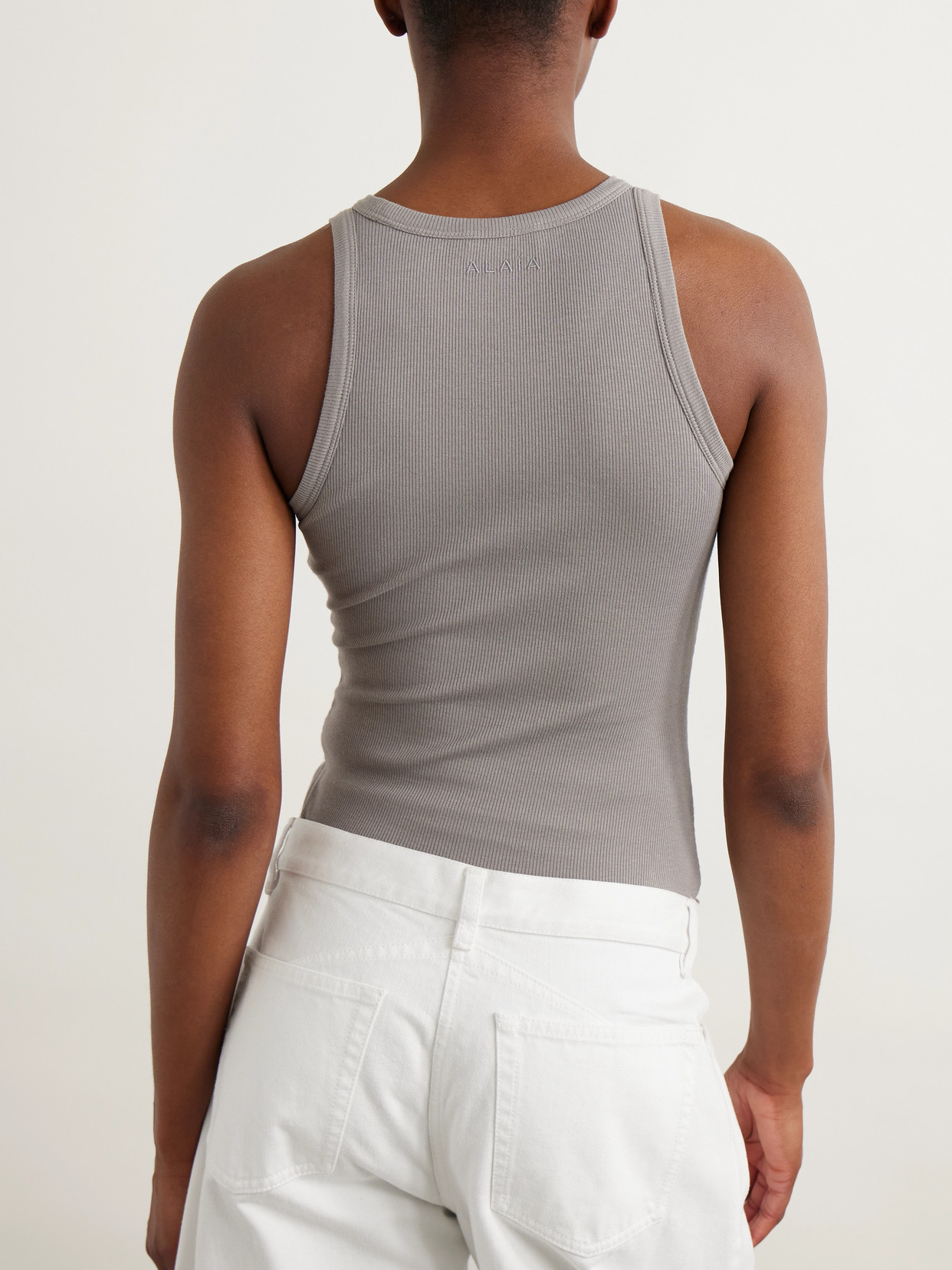Alaïa Ribbed-knit Bodysuit