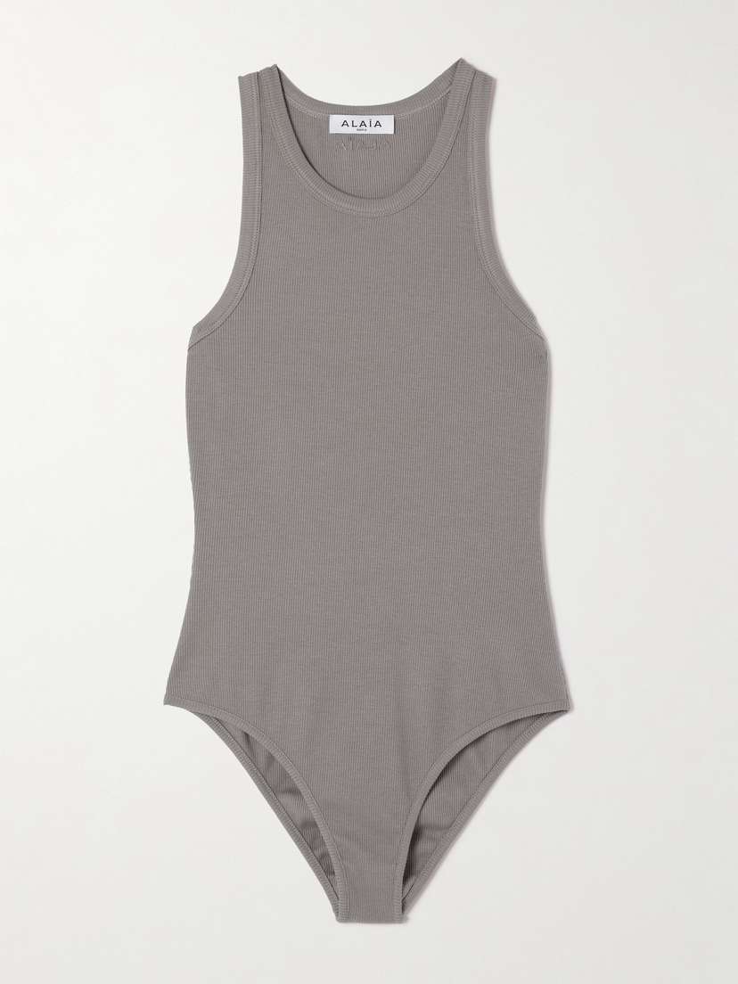 Alaïa Ribbed-knit Bodysuit