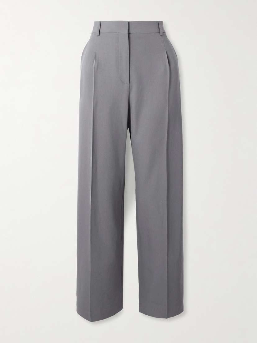 Alaïa Capri Pleated Wool-gabardine Straight-leg Pants