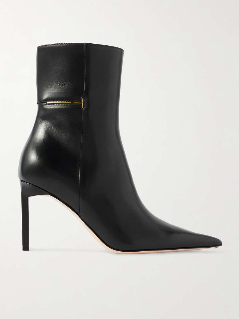 Tom Ford Julianne Embellished Leather Ankle Boots
