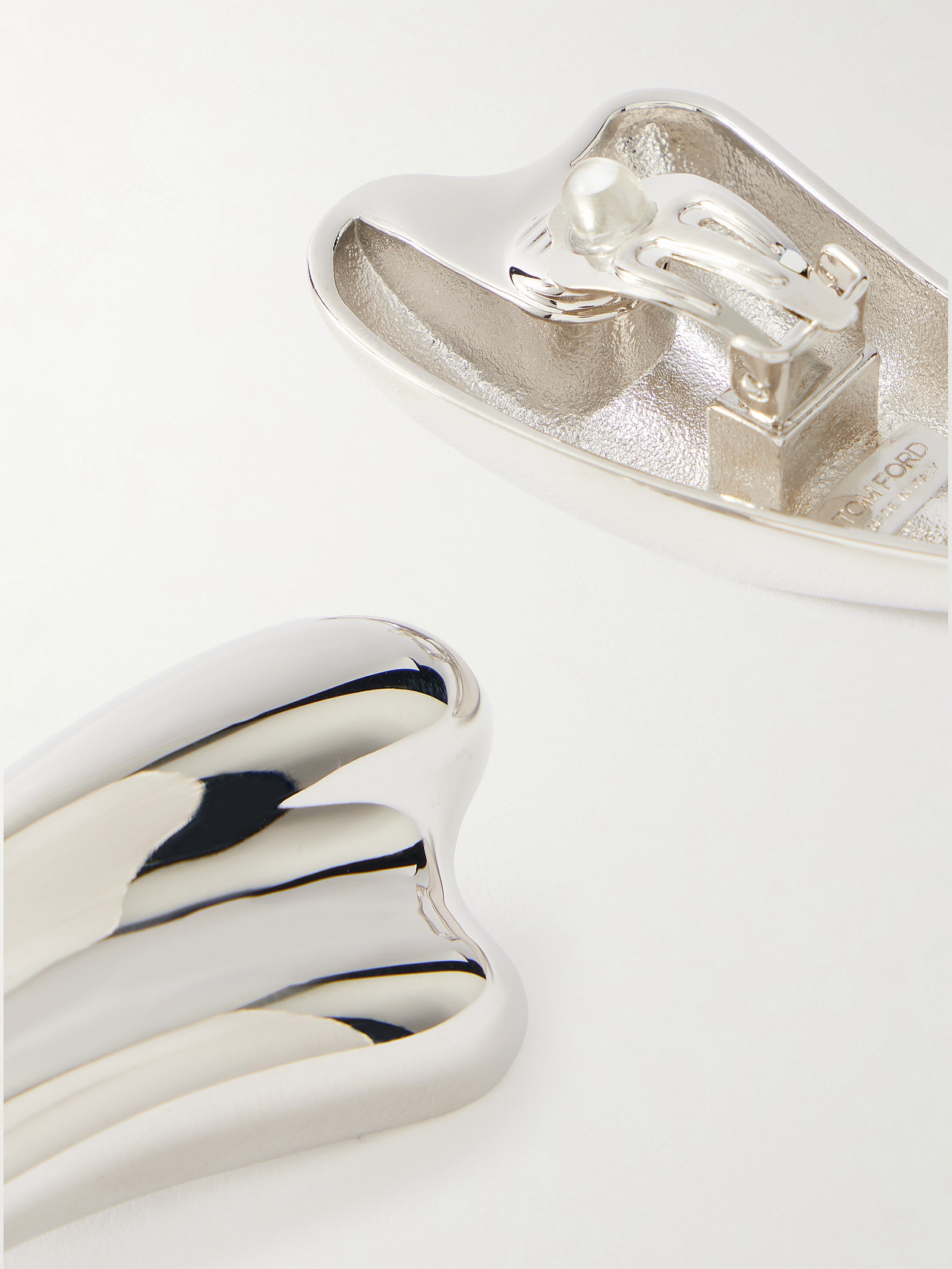 Tom Ford Liza Silver-tone Clip Earrings