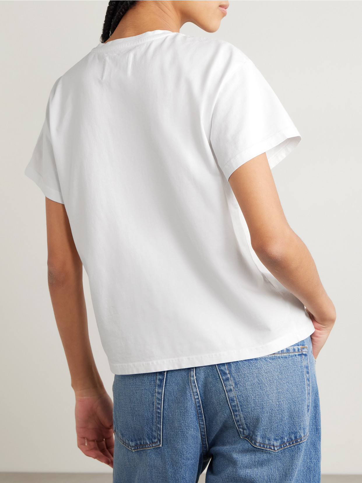 Shop Citizens Of Humanity + Argent Maybelle Cotton-jersey T-shirt In White