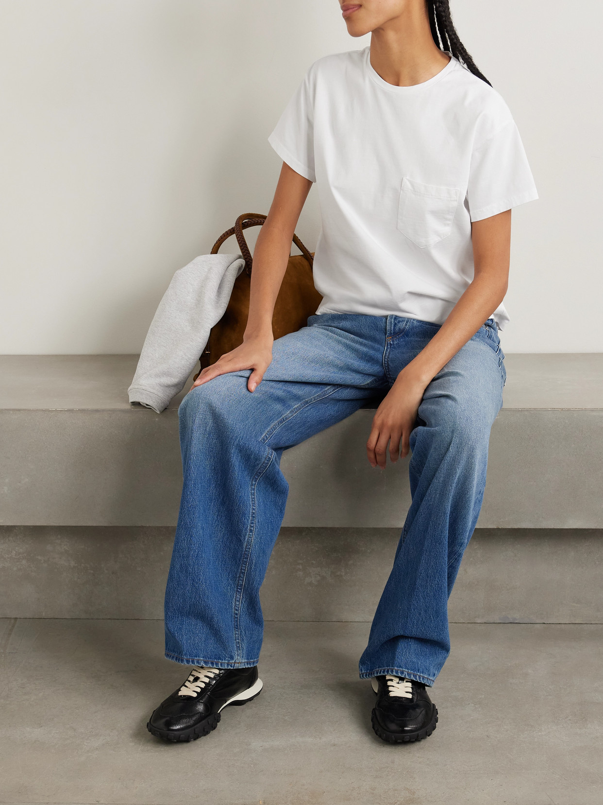 Shop Citizens Of Humanity + Argent Maybelle Cotton-jersey T-shirt In White