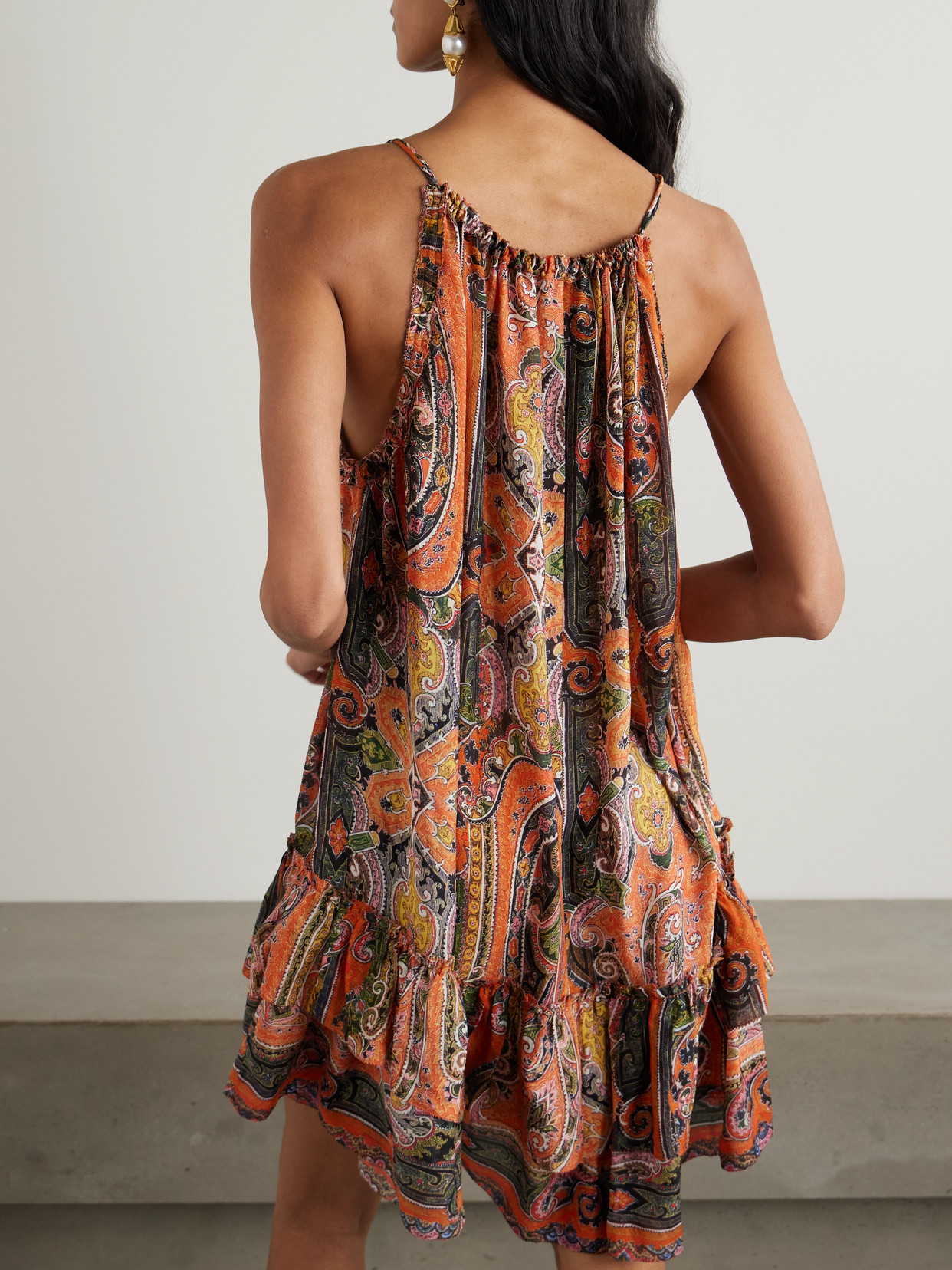 Shop Isabel Marant Milnea Tiered Printed Silk-voile Mini Dress