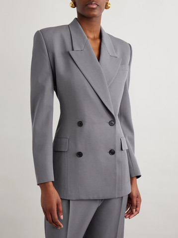 Alaïa Double-breasted wool-gabardine blazer
