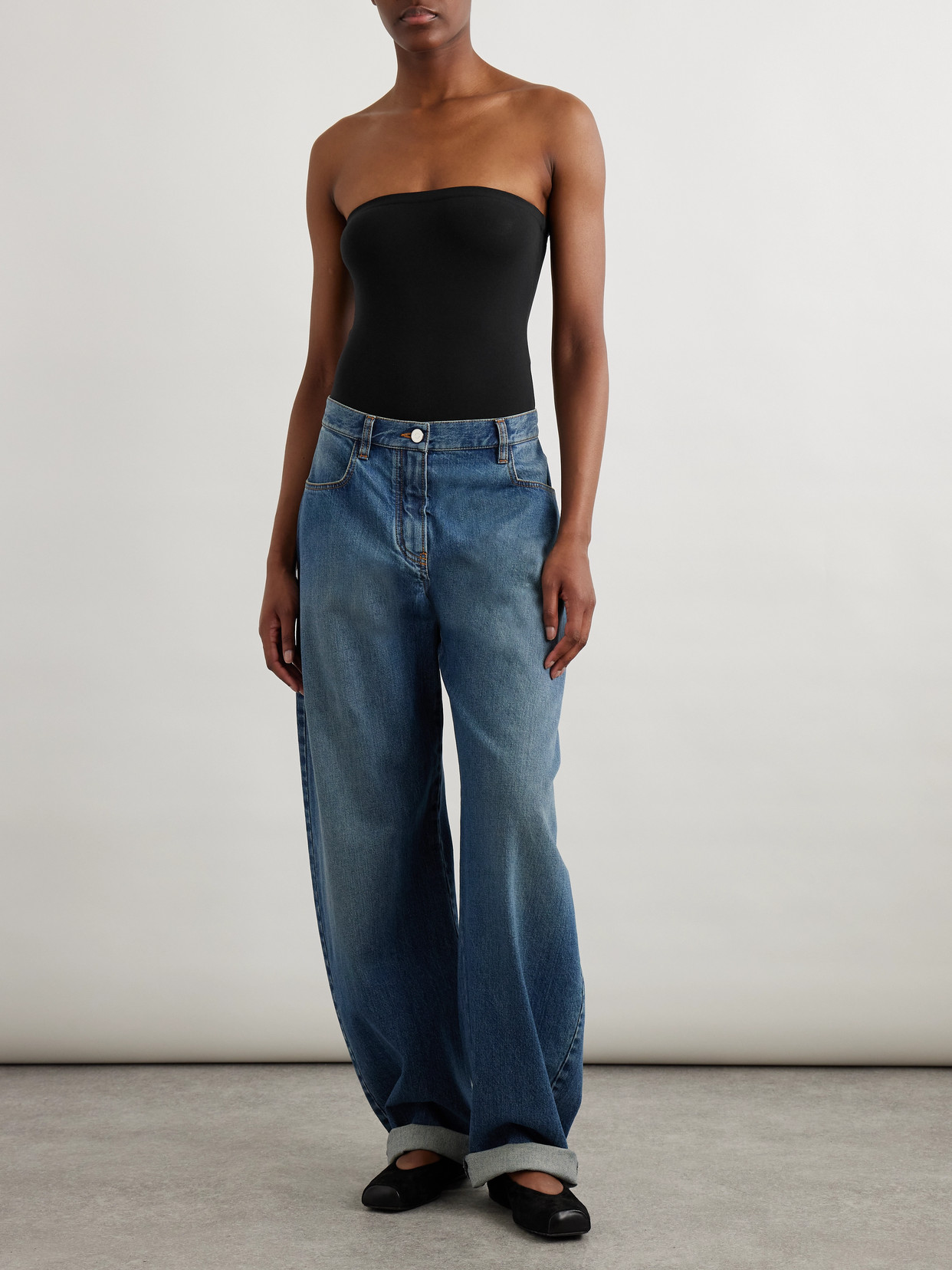 Alaïa Strapless Stretch-jersey Bodysuit