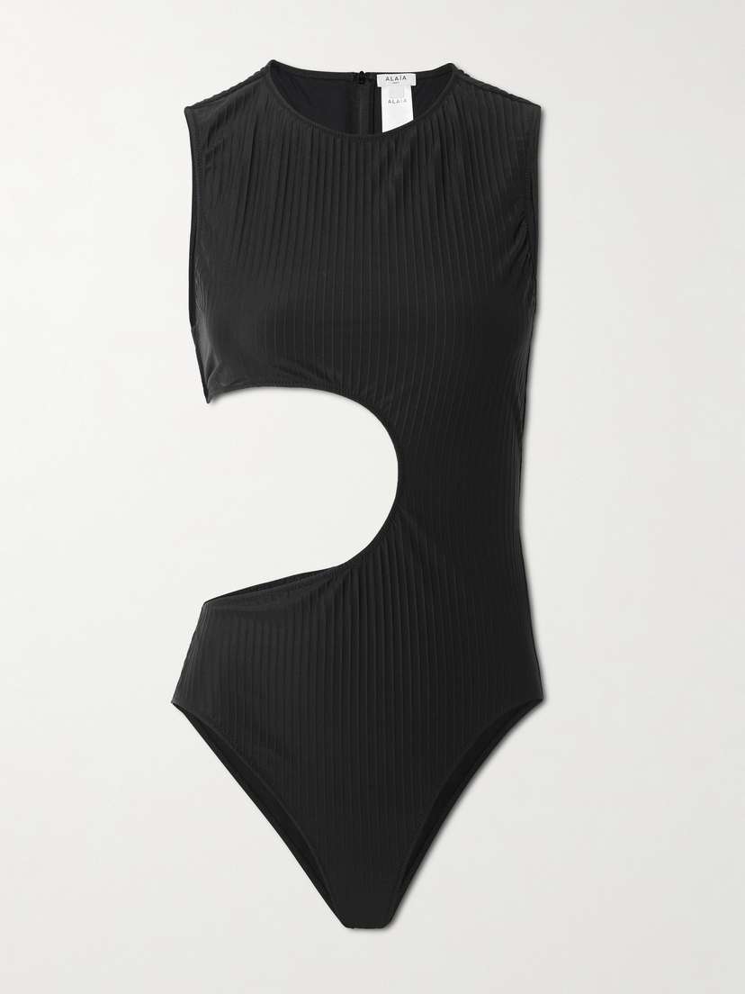 Alaïa Cutout Ribbed Swimsuit