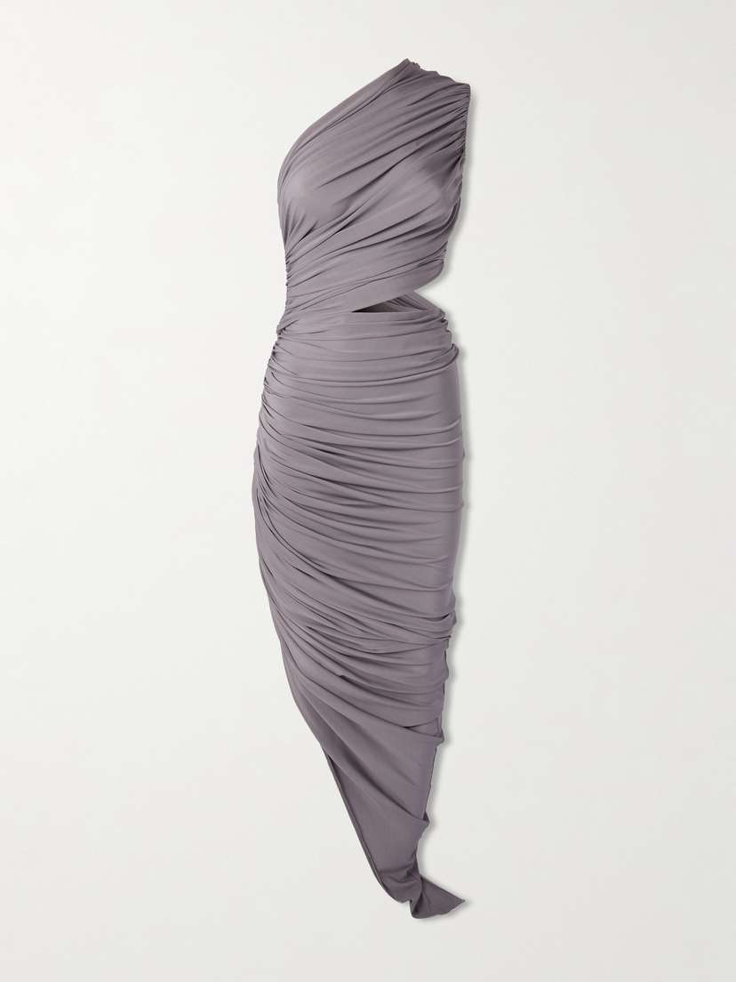 Alaïa One-shoulder Asymmetric Cutout Stretch-jersey Dress